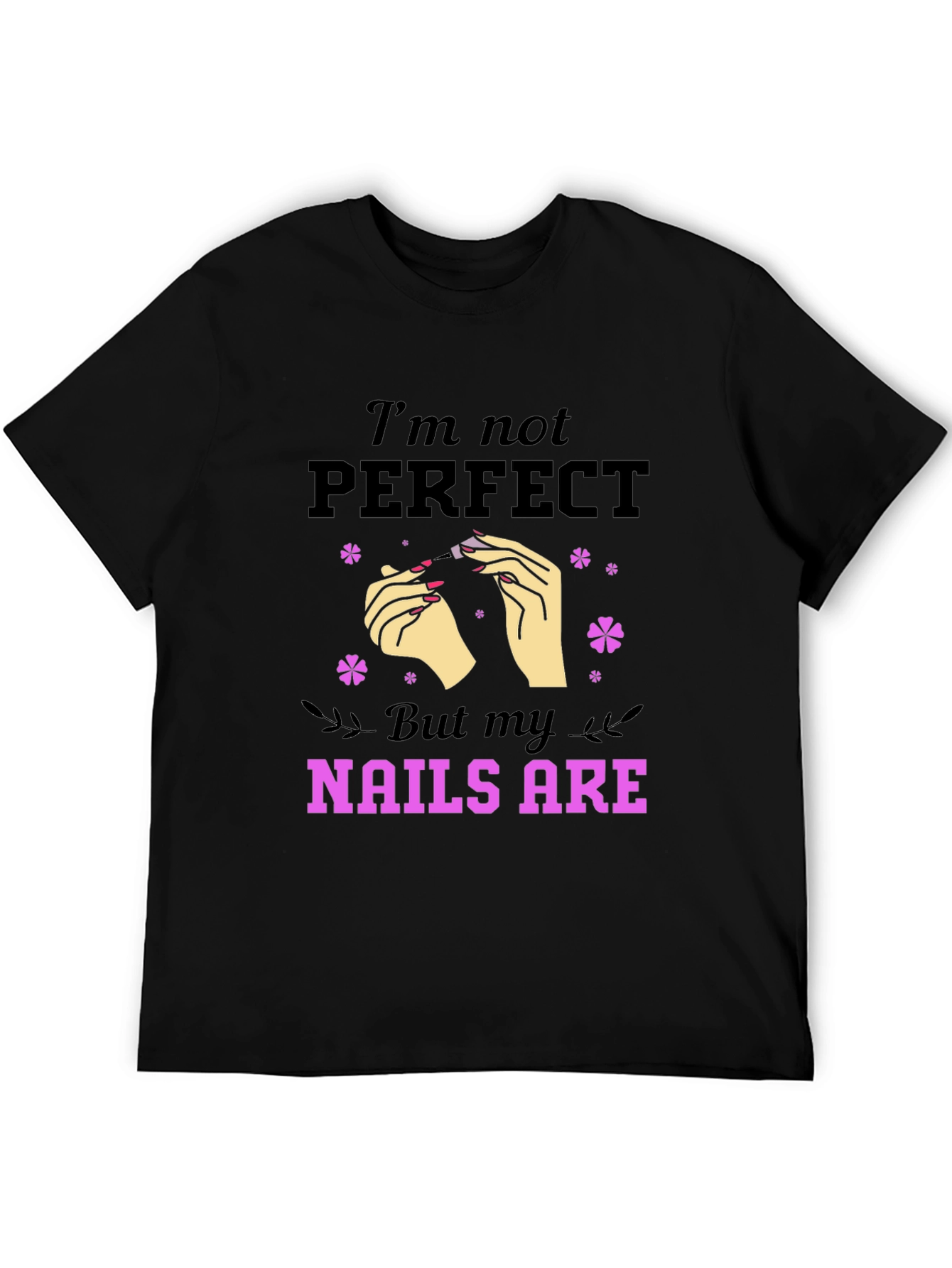 Black Funny Nail Art T-Shirt for Manicurists  view 5