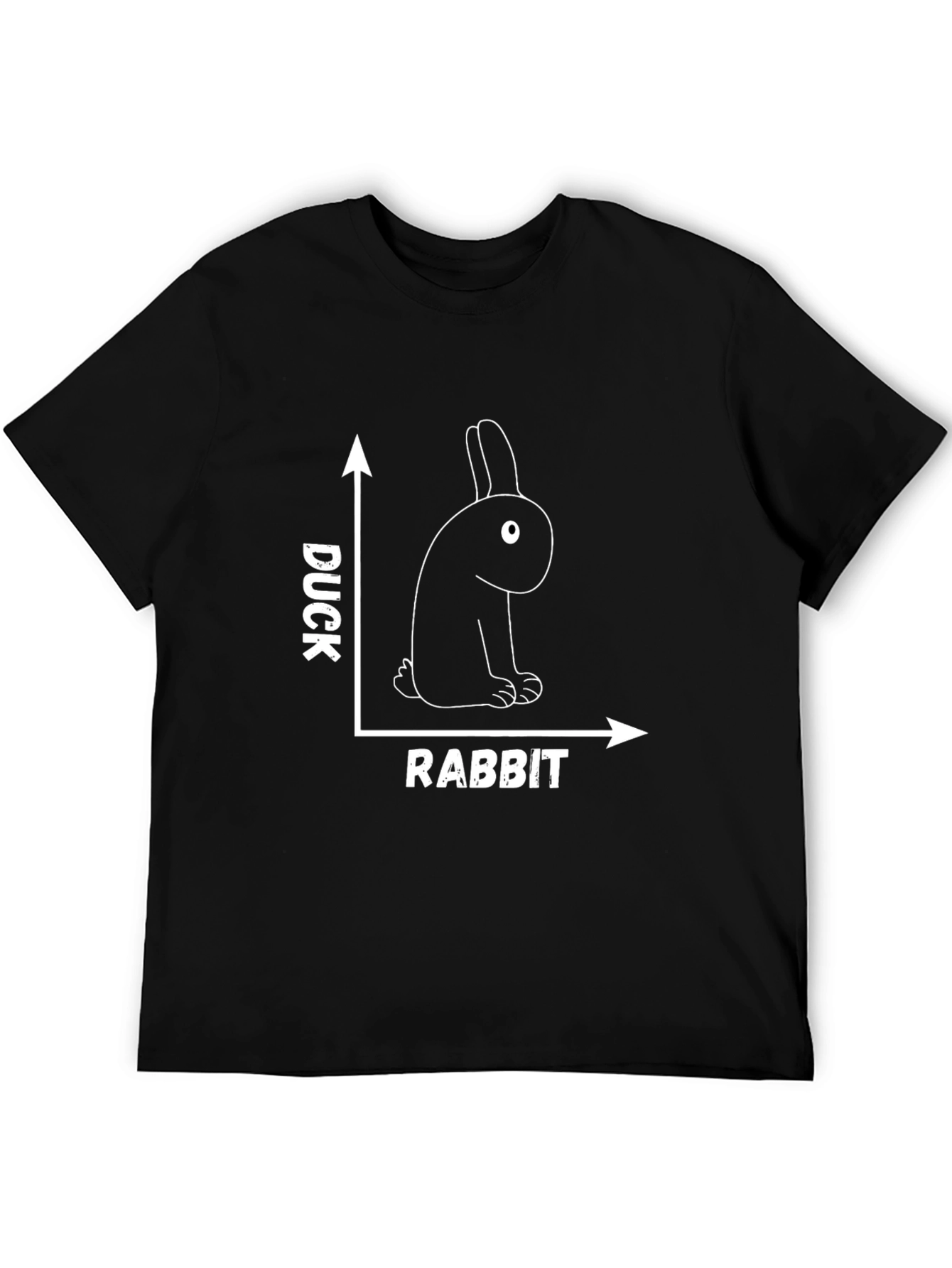 Black Duck Rabbit Illusion T-Shirt view 5