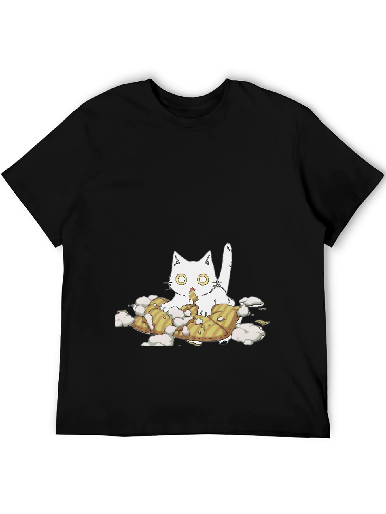 Black Cat Pillow T-Shirt - Quirky Comfort view 5