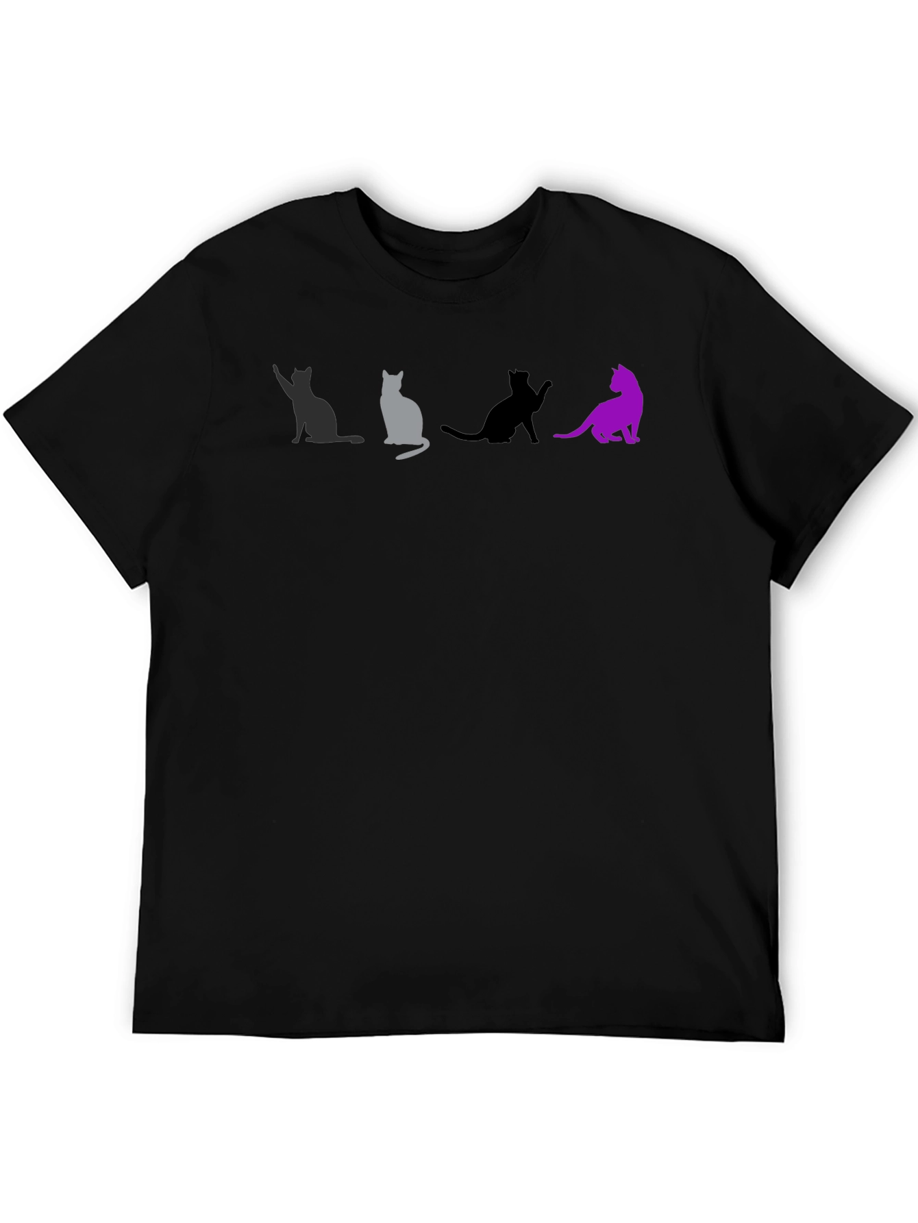 Black Cats Silhouette Graphic Tee - Unique T-Shirt Design view 5