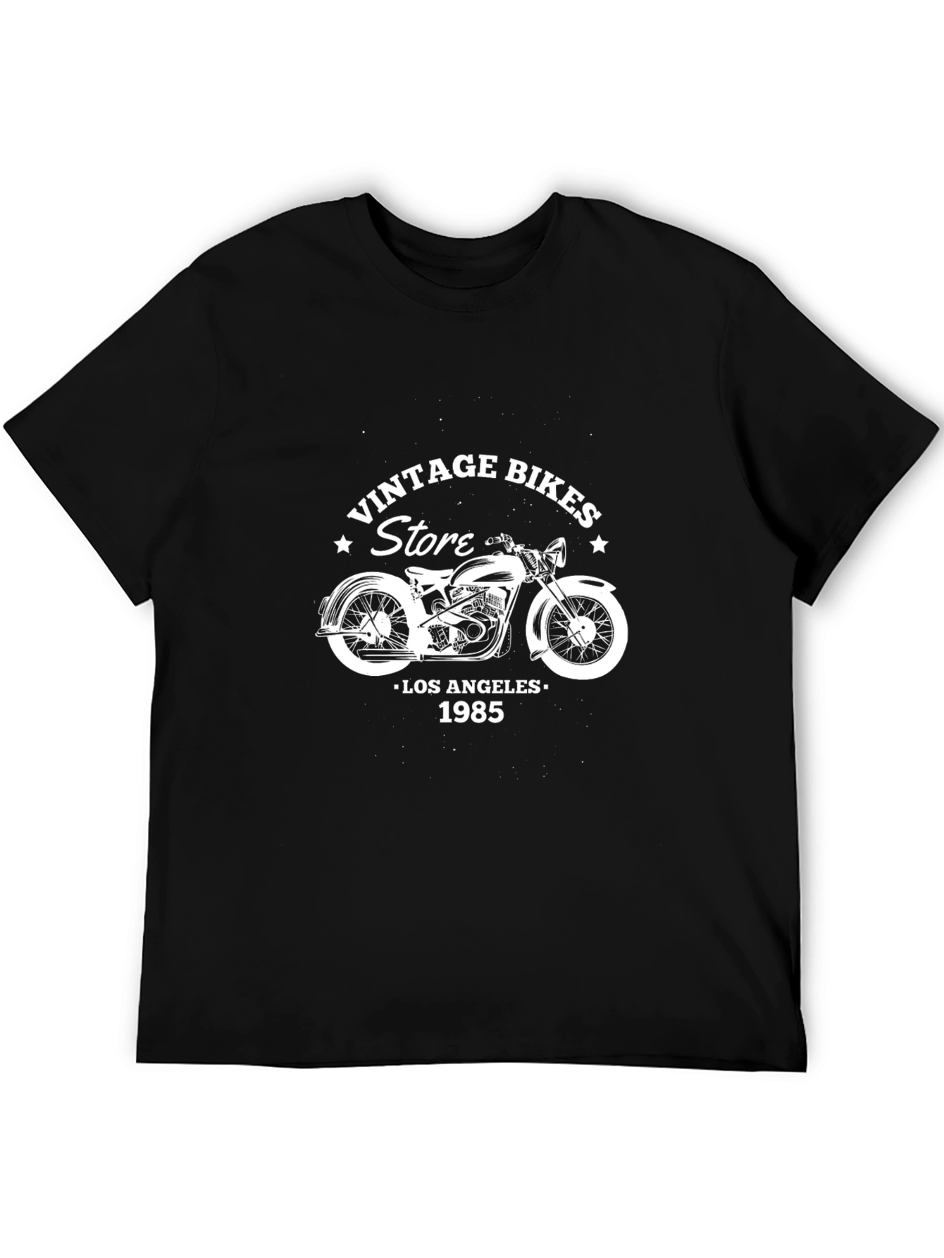 Black Vintage Bikes Store T-Shirt view 5
