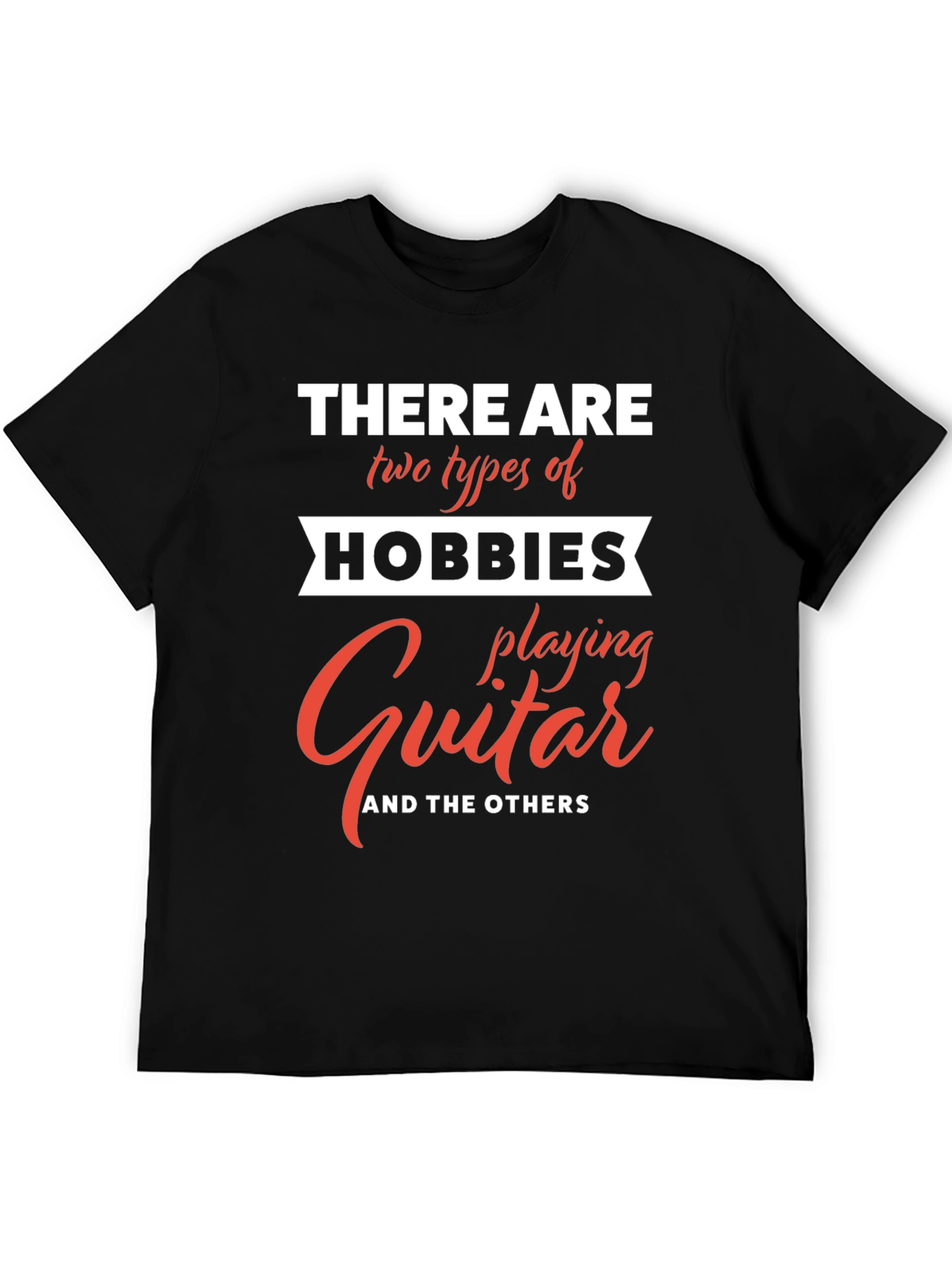 Black Guitar Hobby T-Shirt view 5