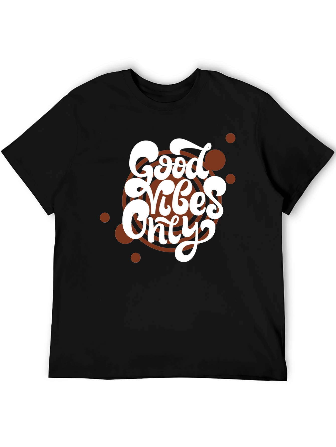 Black Good Vibes Only T-Shirt - Stylish Casual Wear view 5