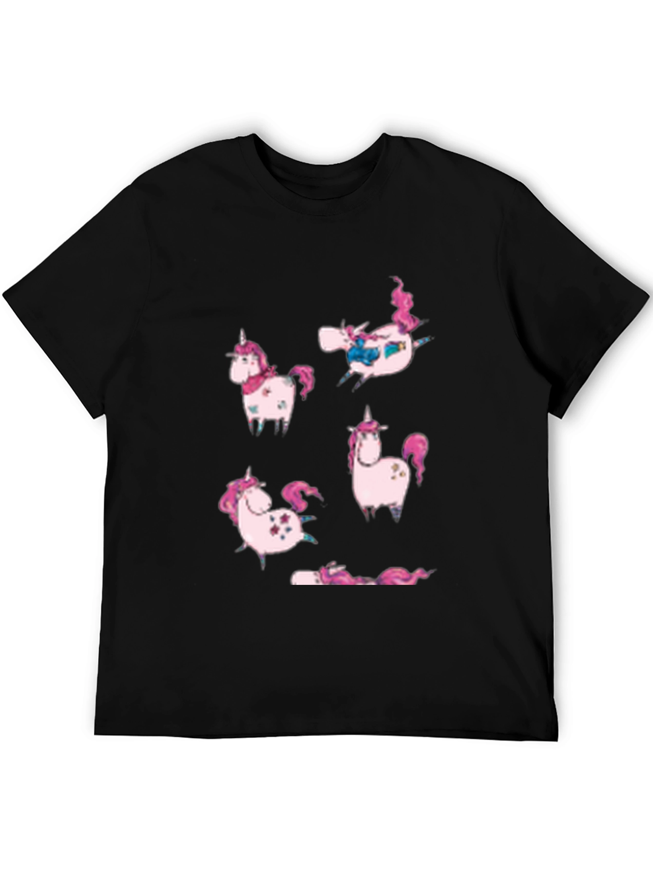 Black Unicorn Graphic Tee - Black Cotton Blend view 5