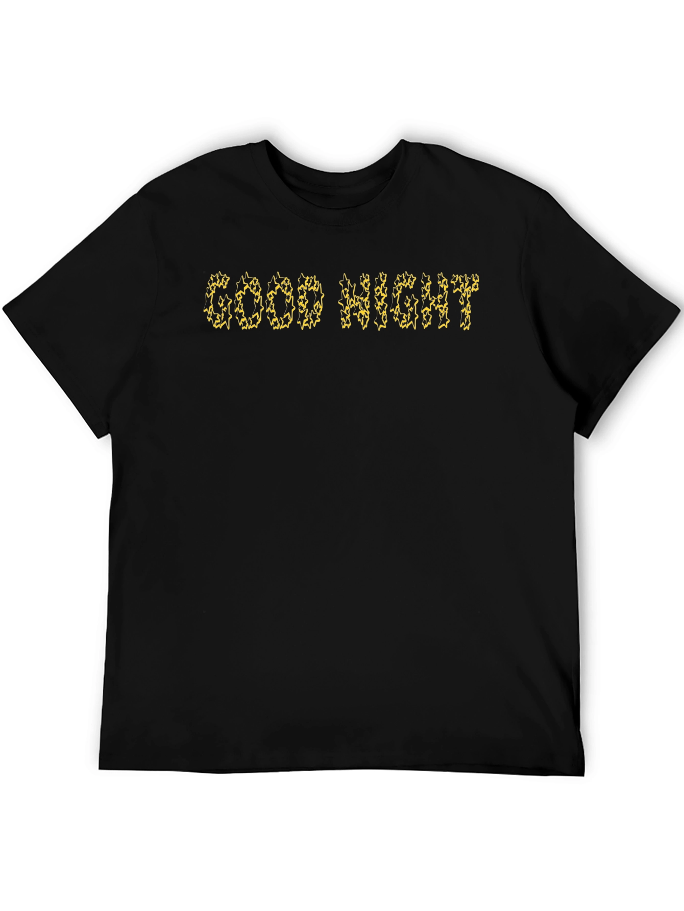 Black Good Night Black Crew Neck T-Shirt view 5