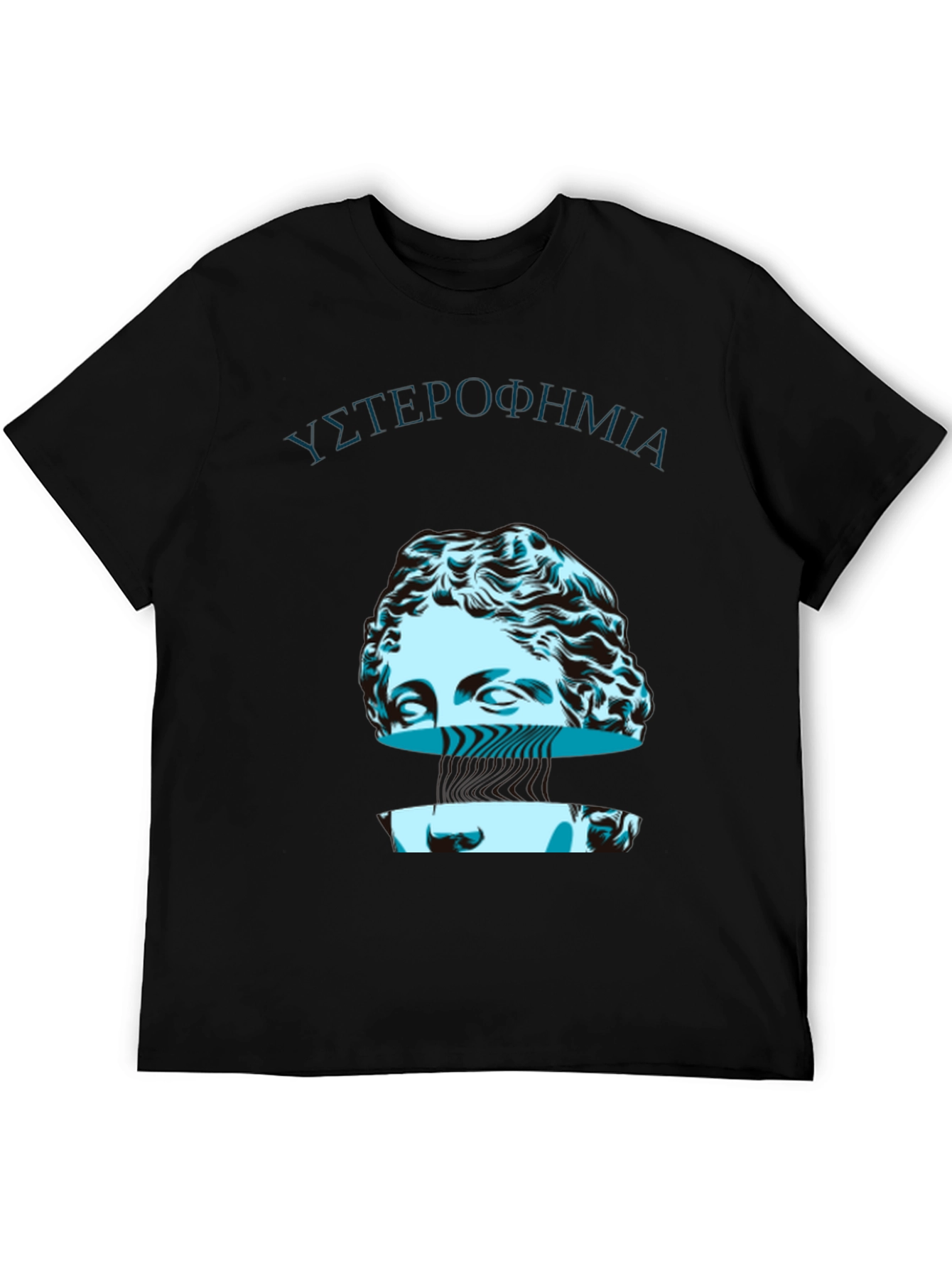 Black Abstract Bust Graphic Tee view 5