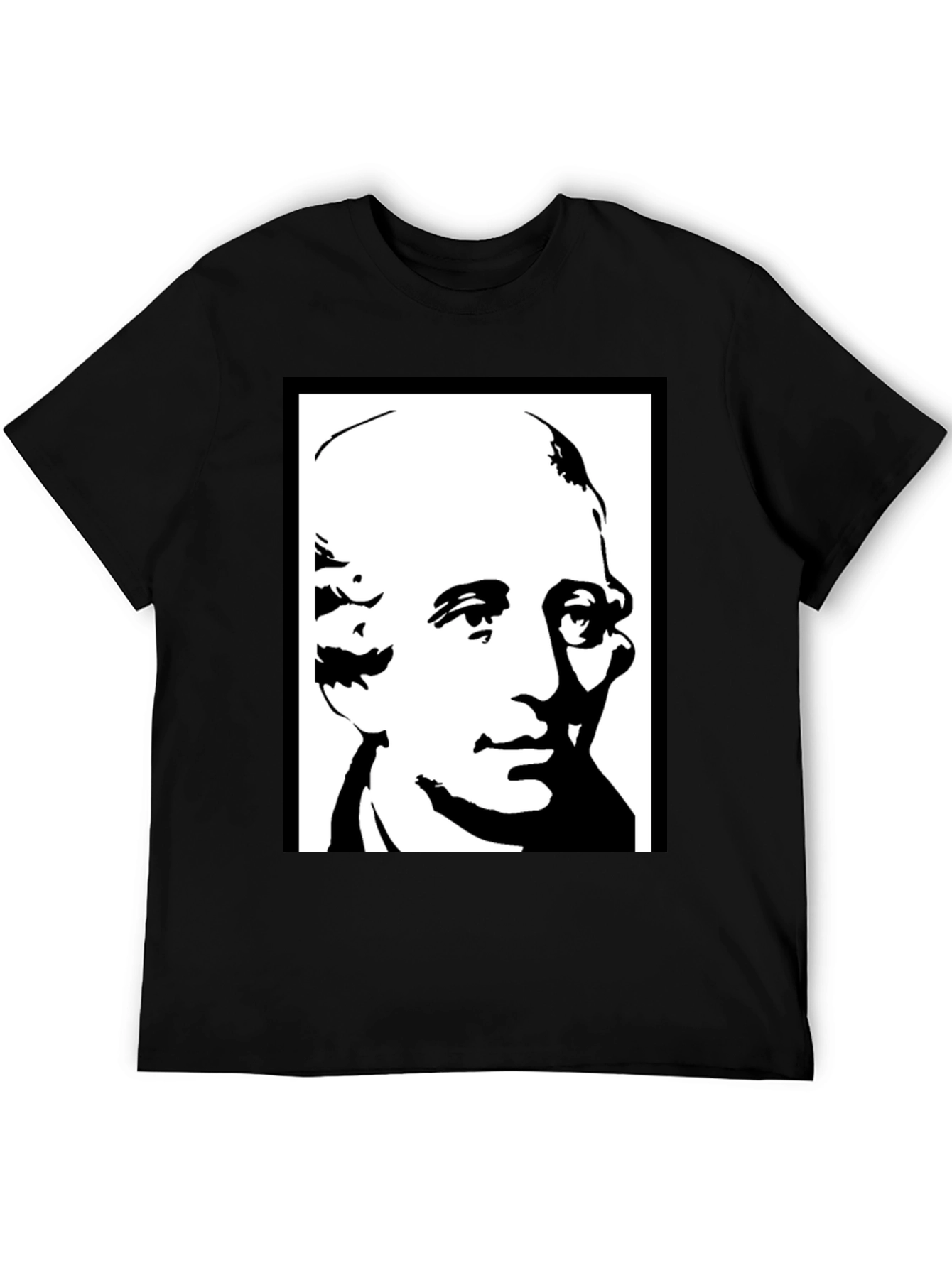 Black Historical Portrait Graphic Tee - Black view 5