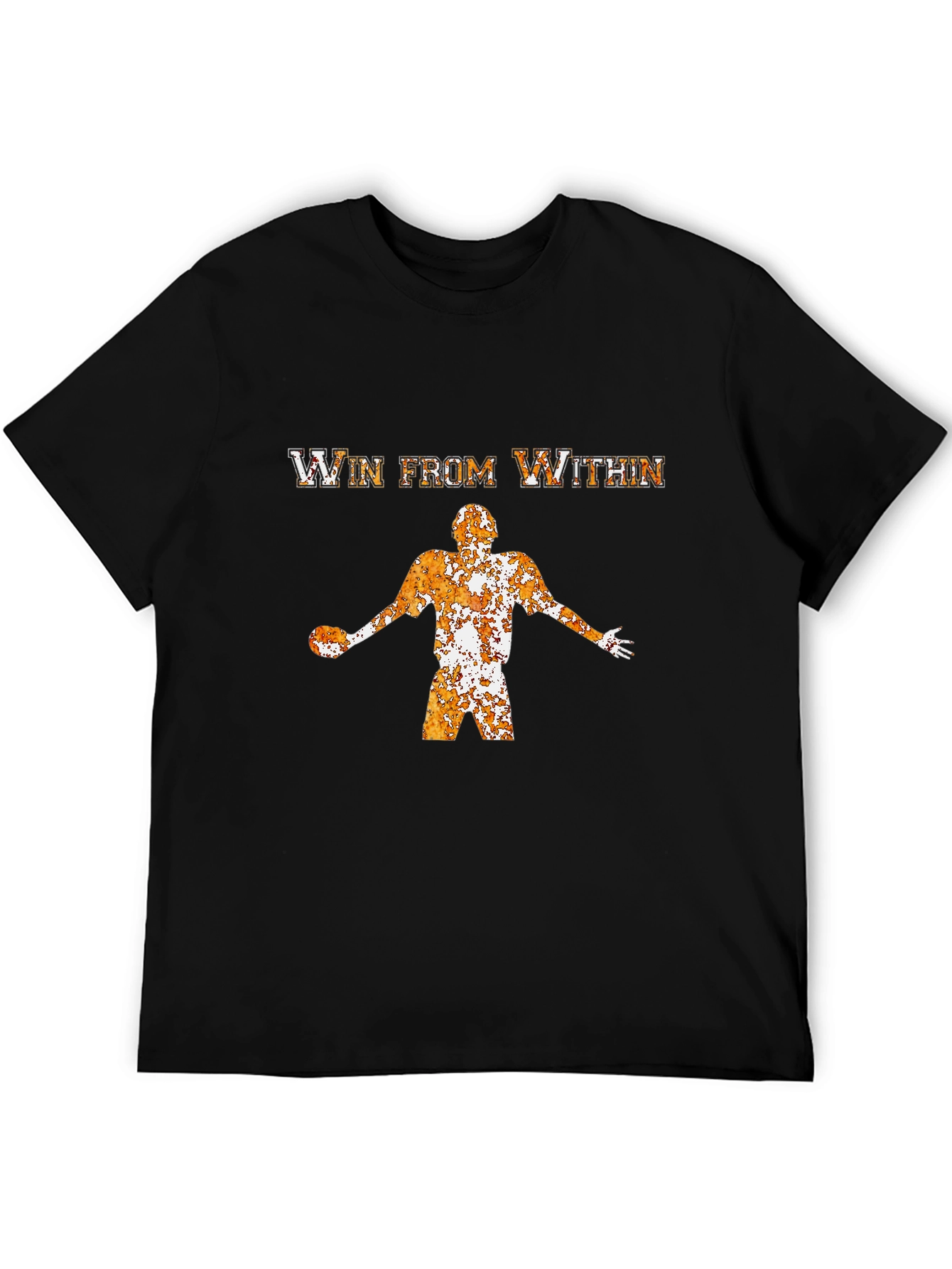 Black Win From Within Graphic T-Shirt - Black Cotton Tee view 5