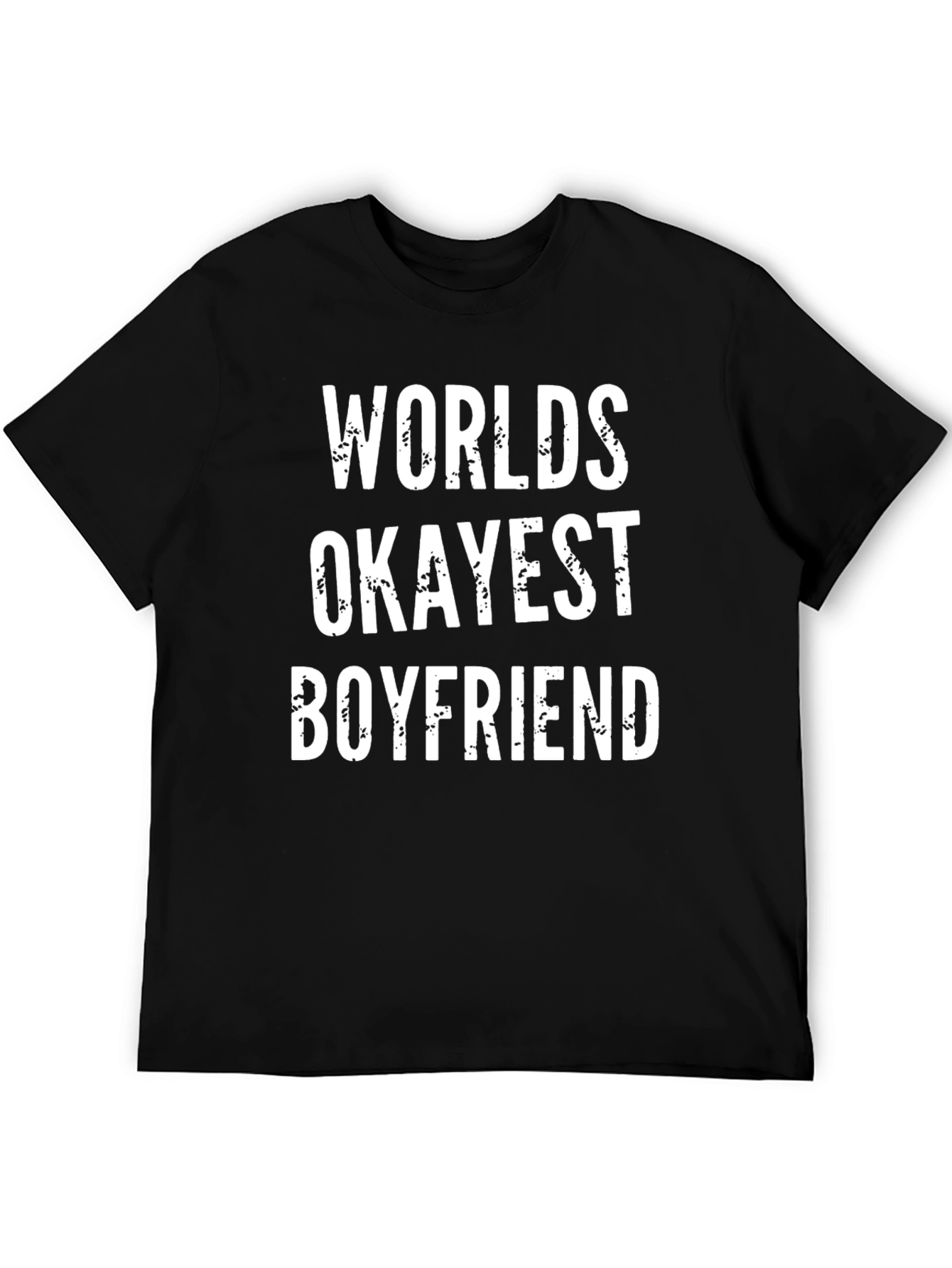 Black World's Okayest Boyfriend Graphic Tee view 5