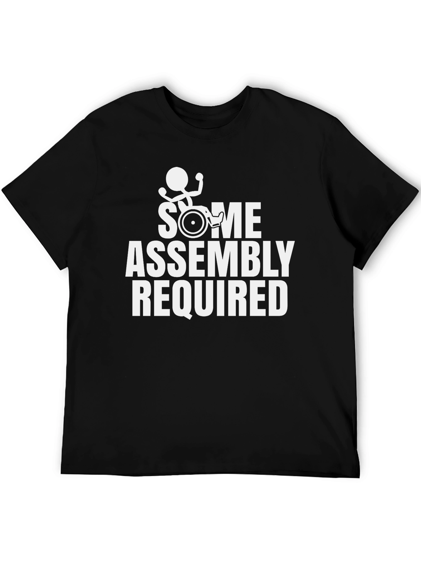 Black Some Assembly Required Funny Graphic T-Shirt view 5