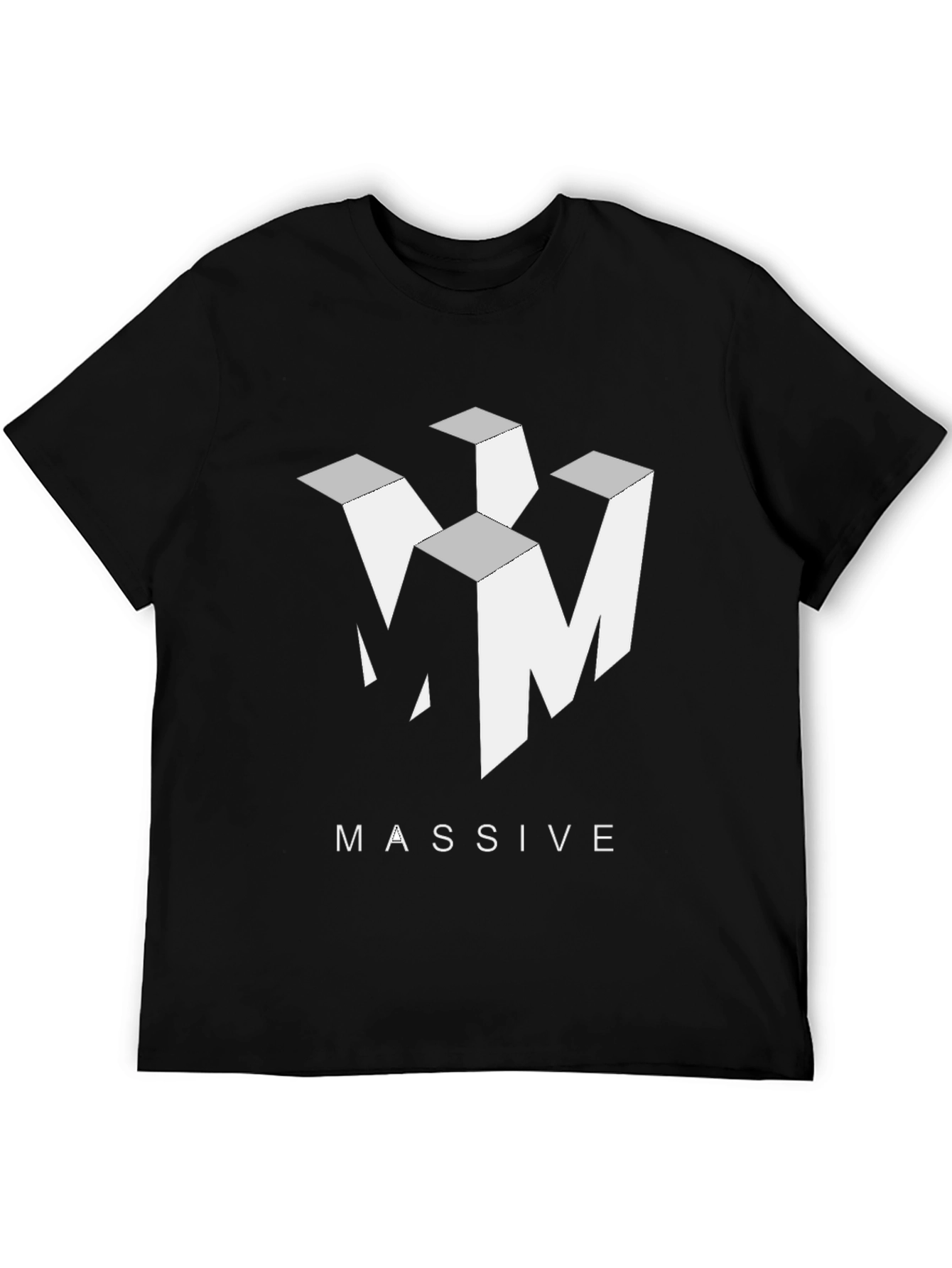 Black Abstract Logo Black Graphic Tee view 5
