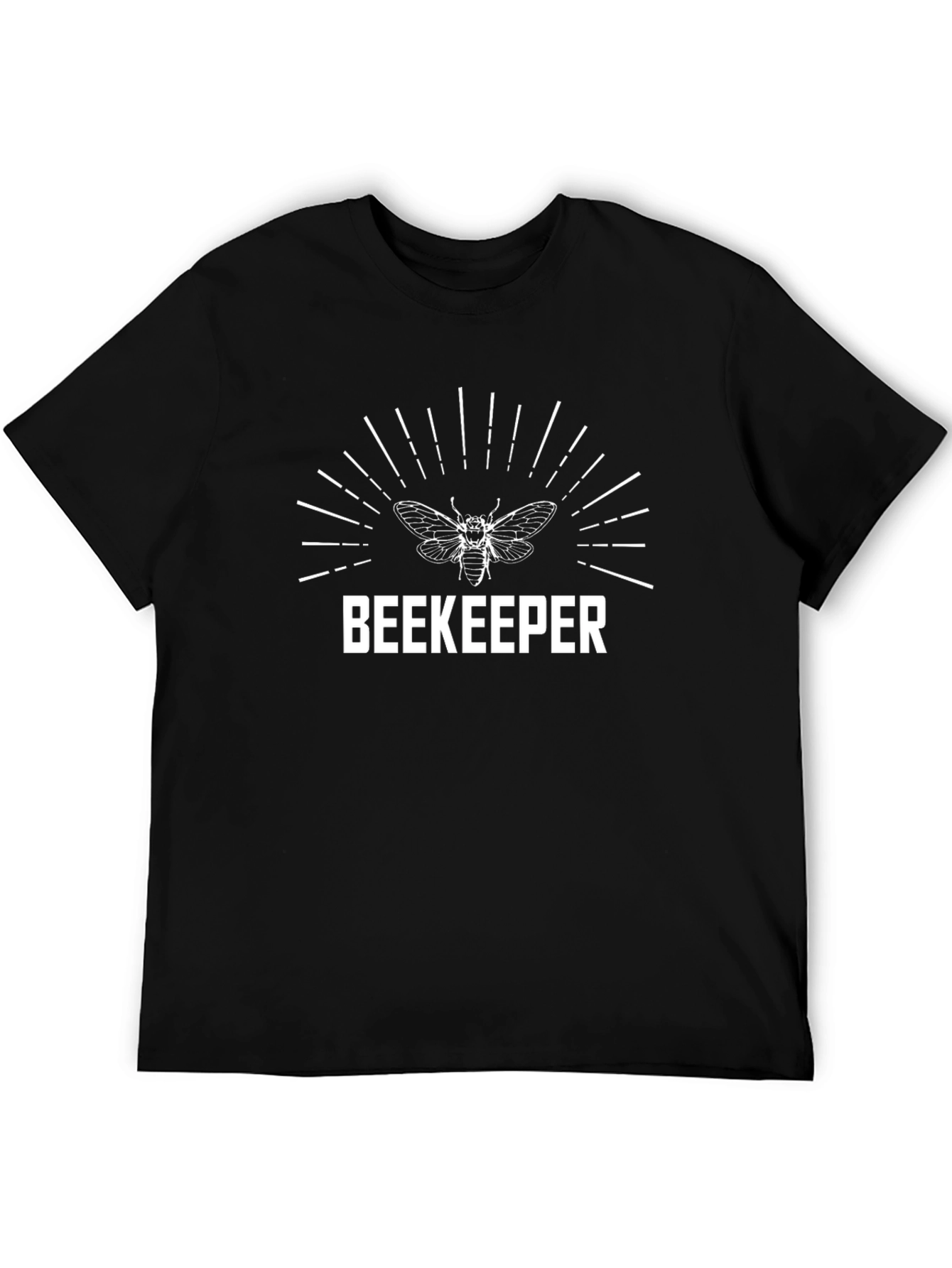 Black Beekeeper Bee Graphic Black T-Shirt view 5