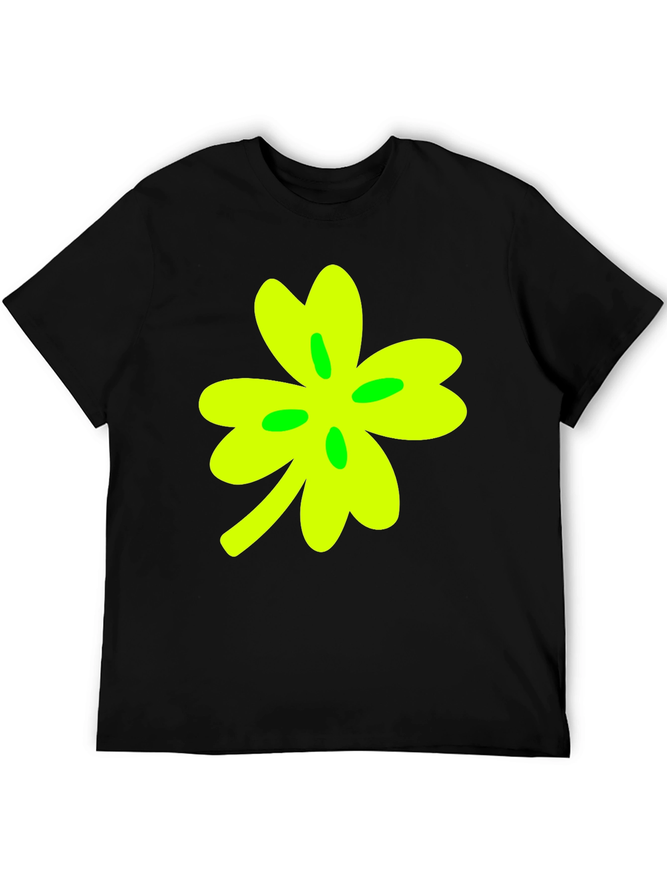 Black Lucky Clover Black T-Shirt view 5