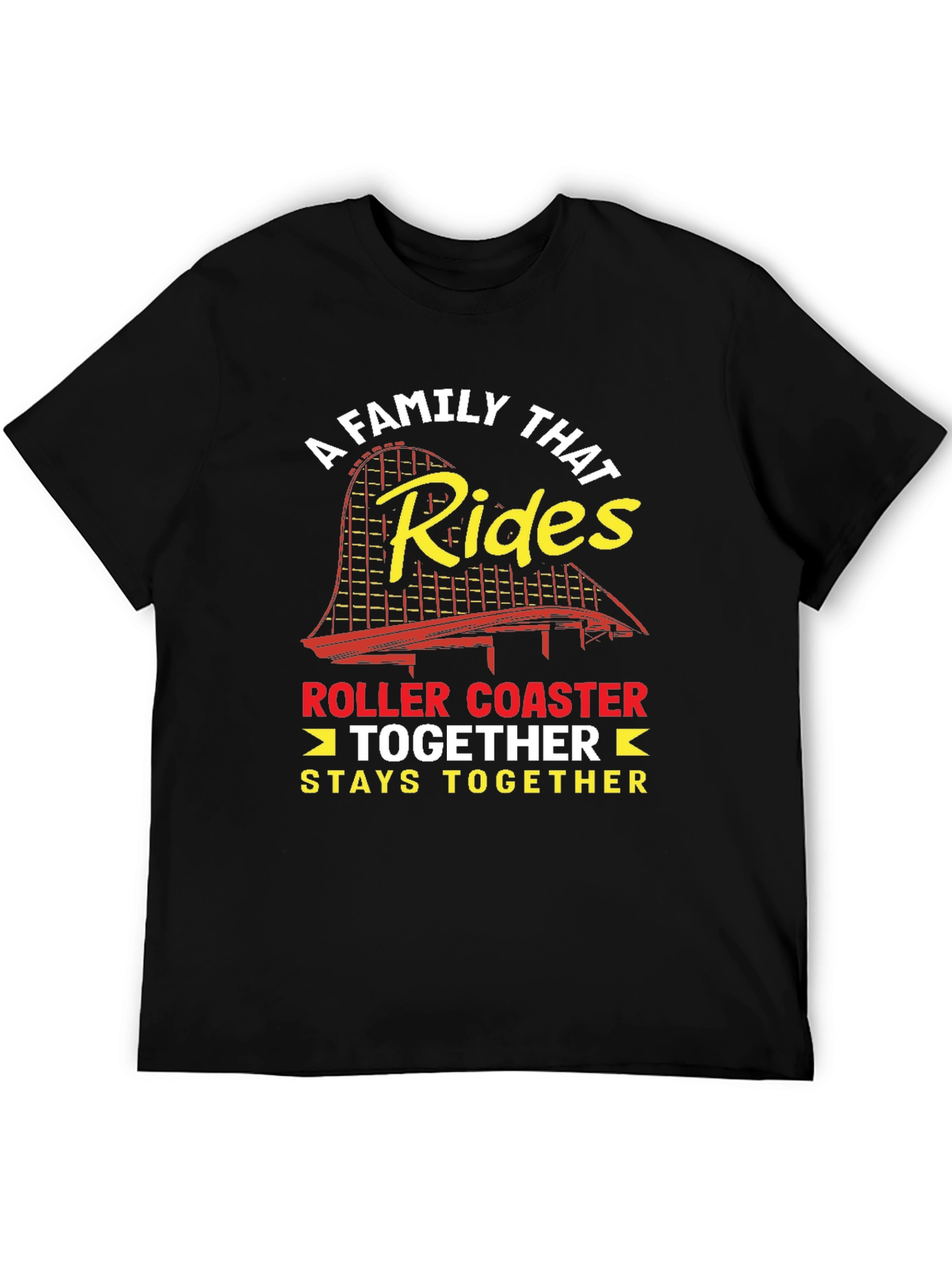 Black Family Roller Coaster Ride T-Shirt view 5
