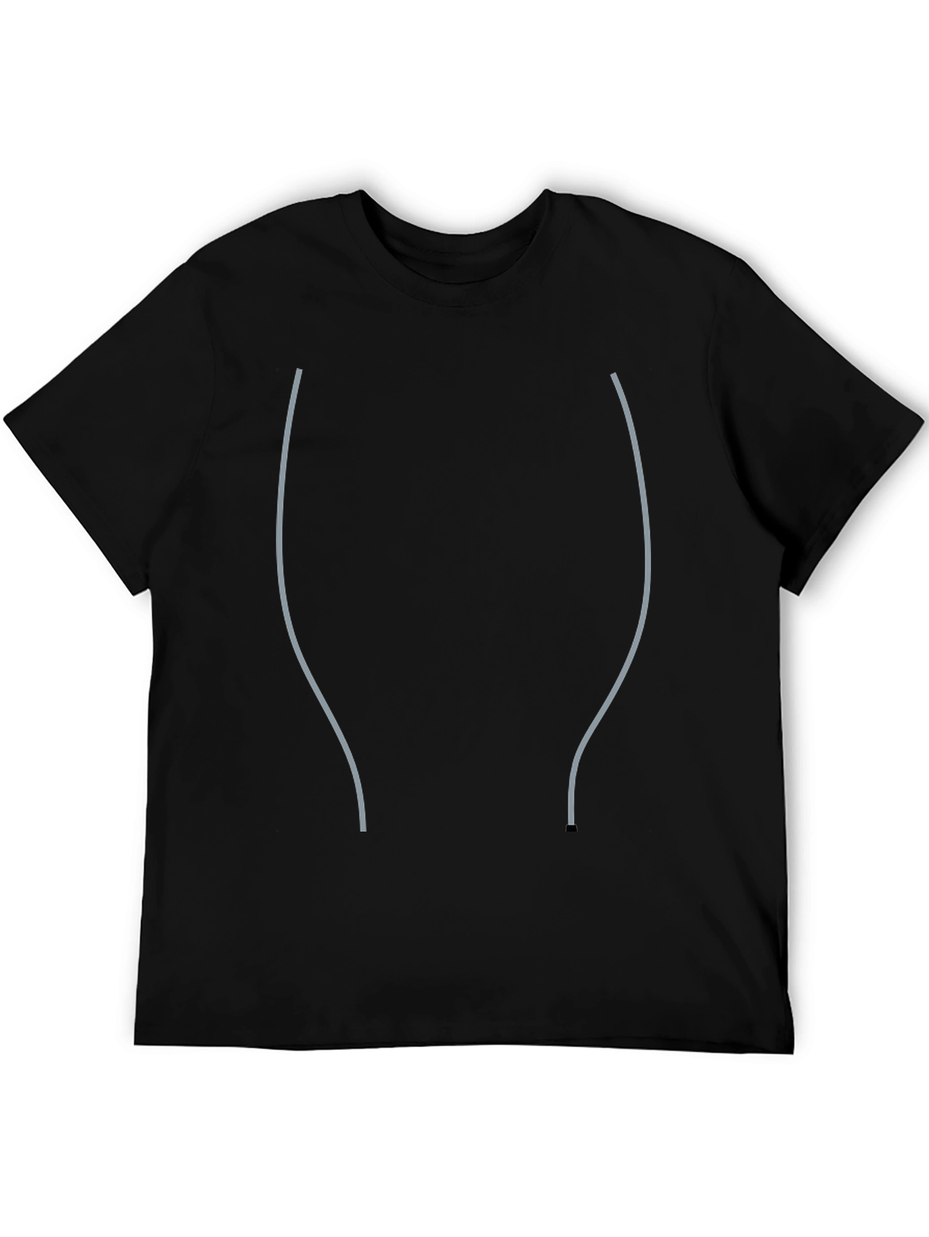 Black Mens Black Casual T-Shirt view 5