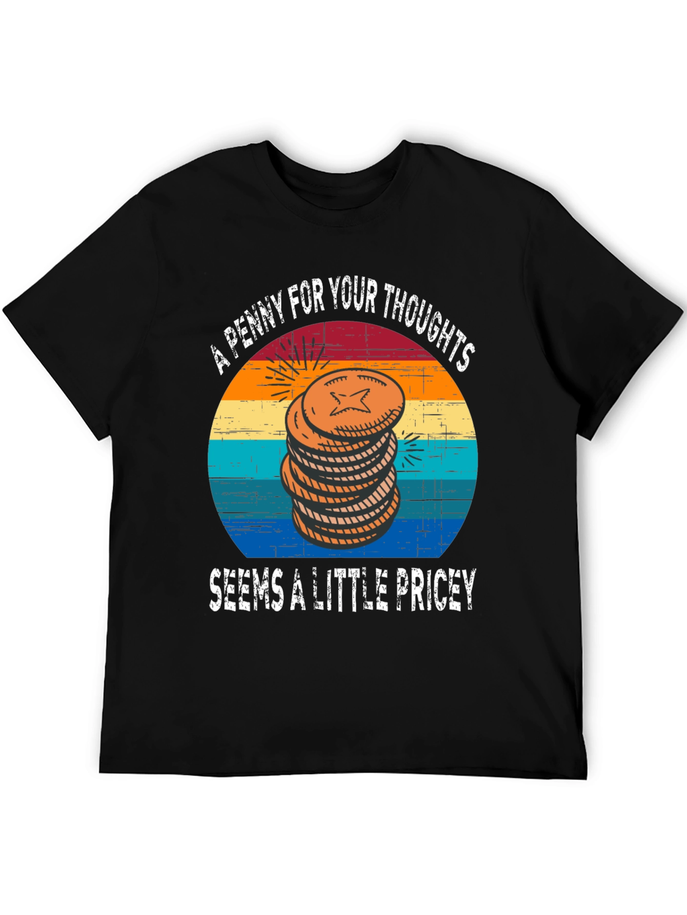 Black Penny for Your Thoughts Graphic Tee view 5