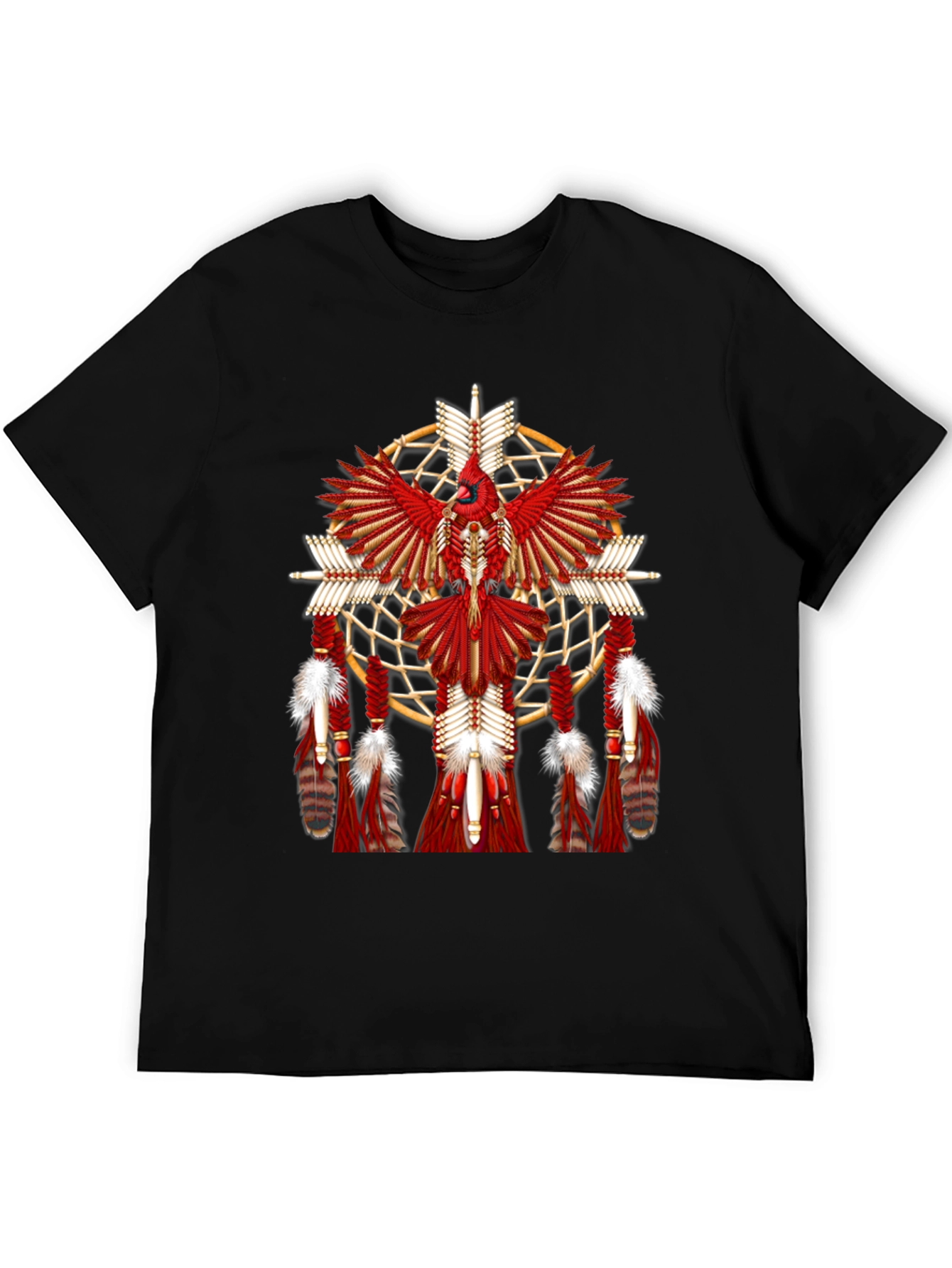 Black Cardinal Dreamcatcher Graphic Tee view 5