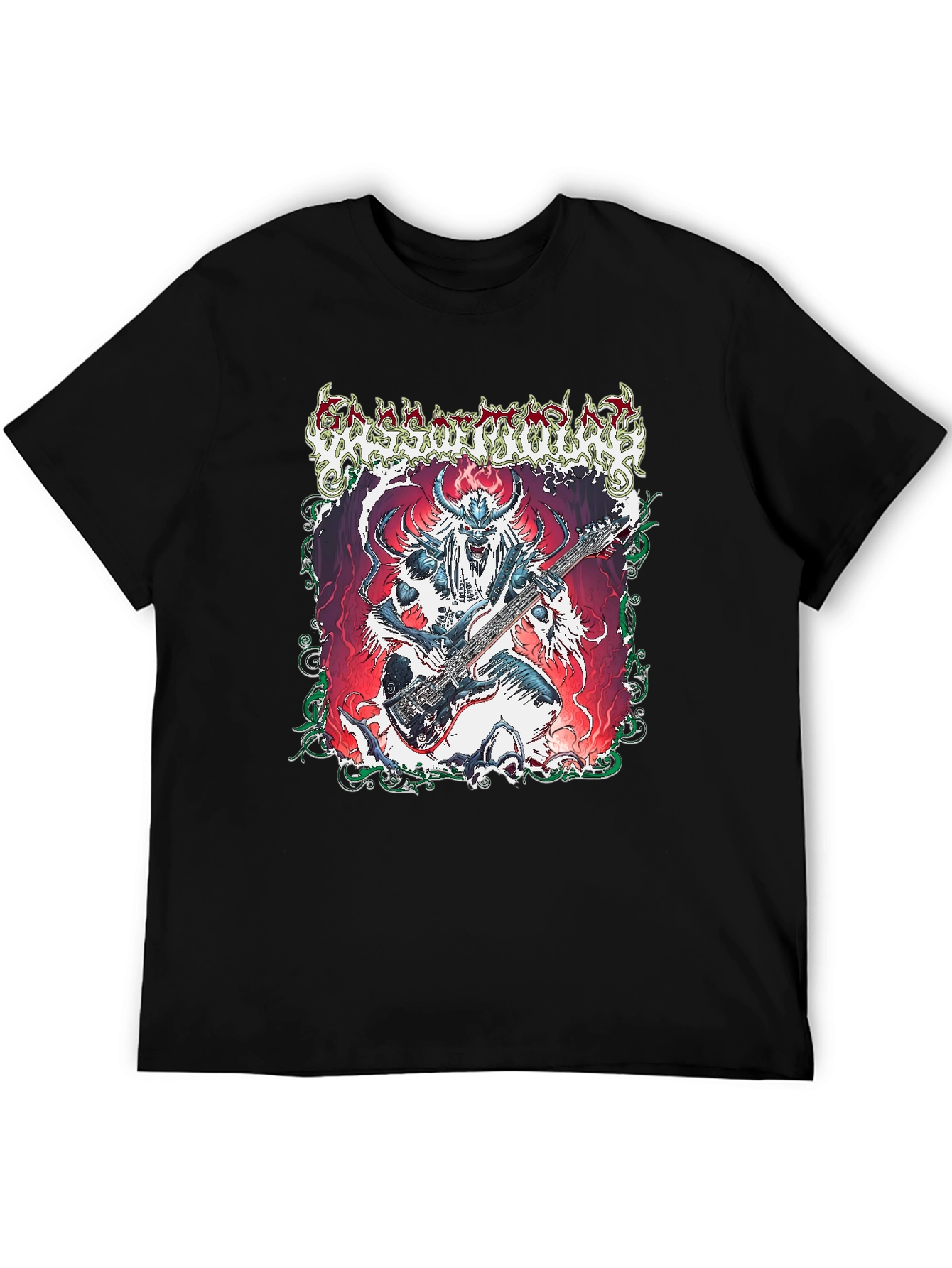 Black Black Graphic Tee - Heavy Metal Guitarist view 5