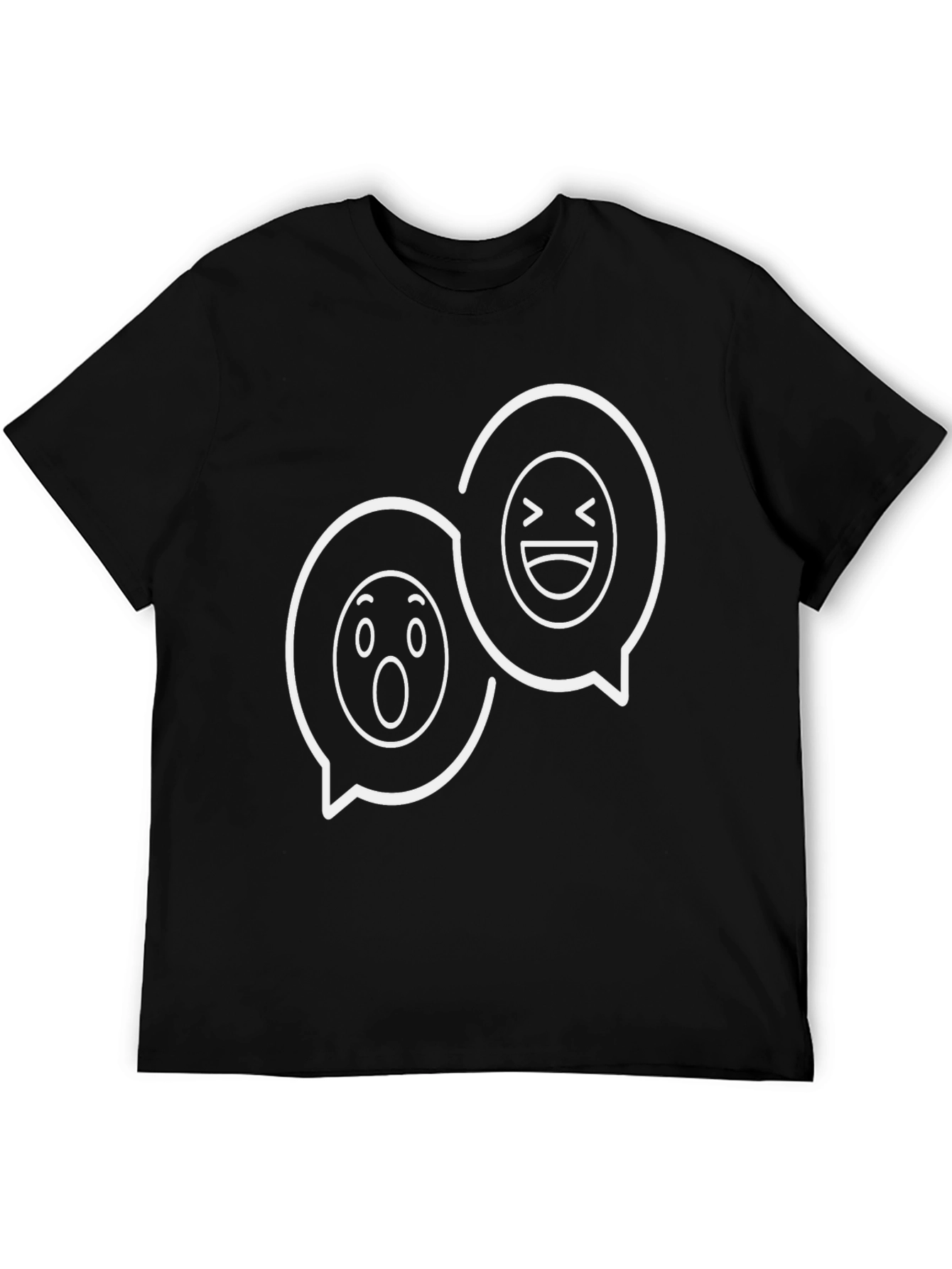 Black Emoji Speech Bubble T-Shirt view 5