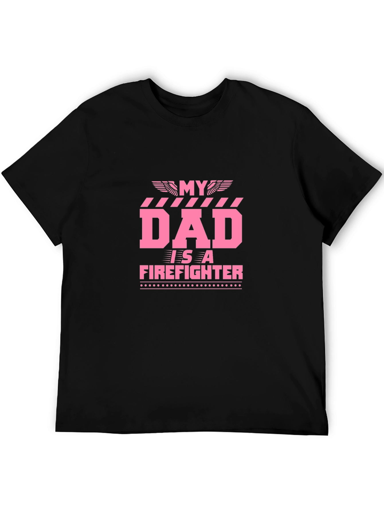 Black My Dad Is A Firefighter Graphic T-Shirt view 5