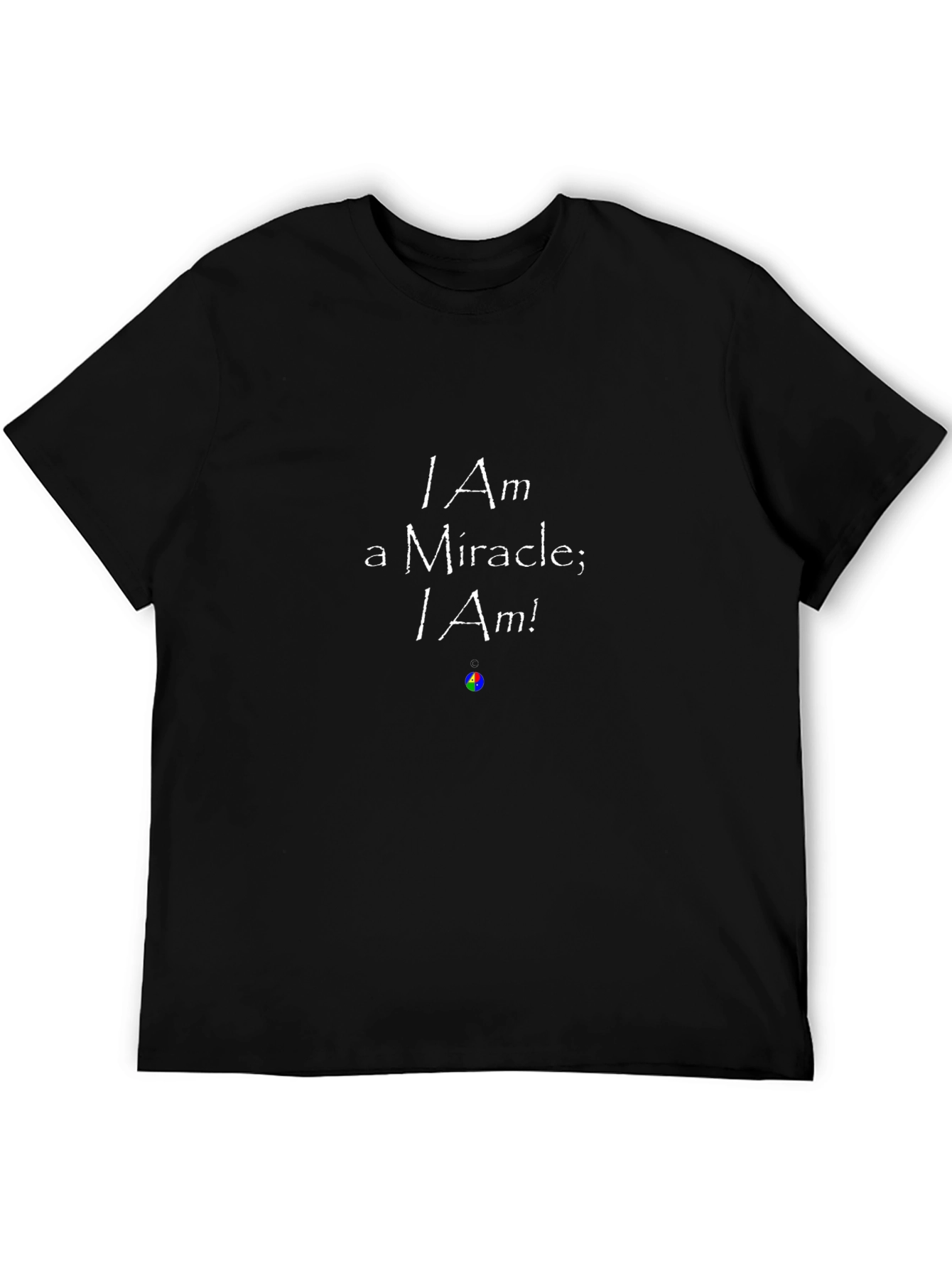 Black I Am a Miracle T-Shirt - Inspirational Tee view 5