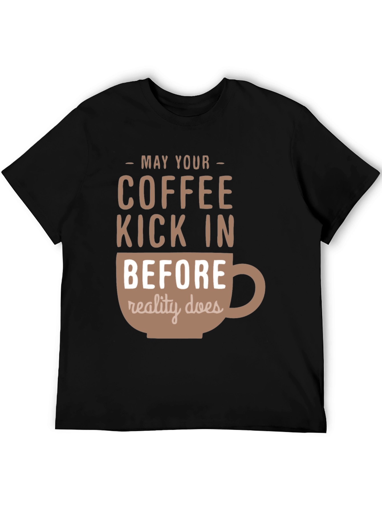 Black Coffee Kick In T-Shirt - Funny Caffeine Tee view 5