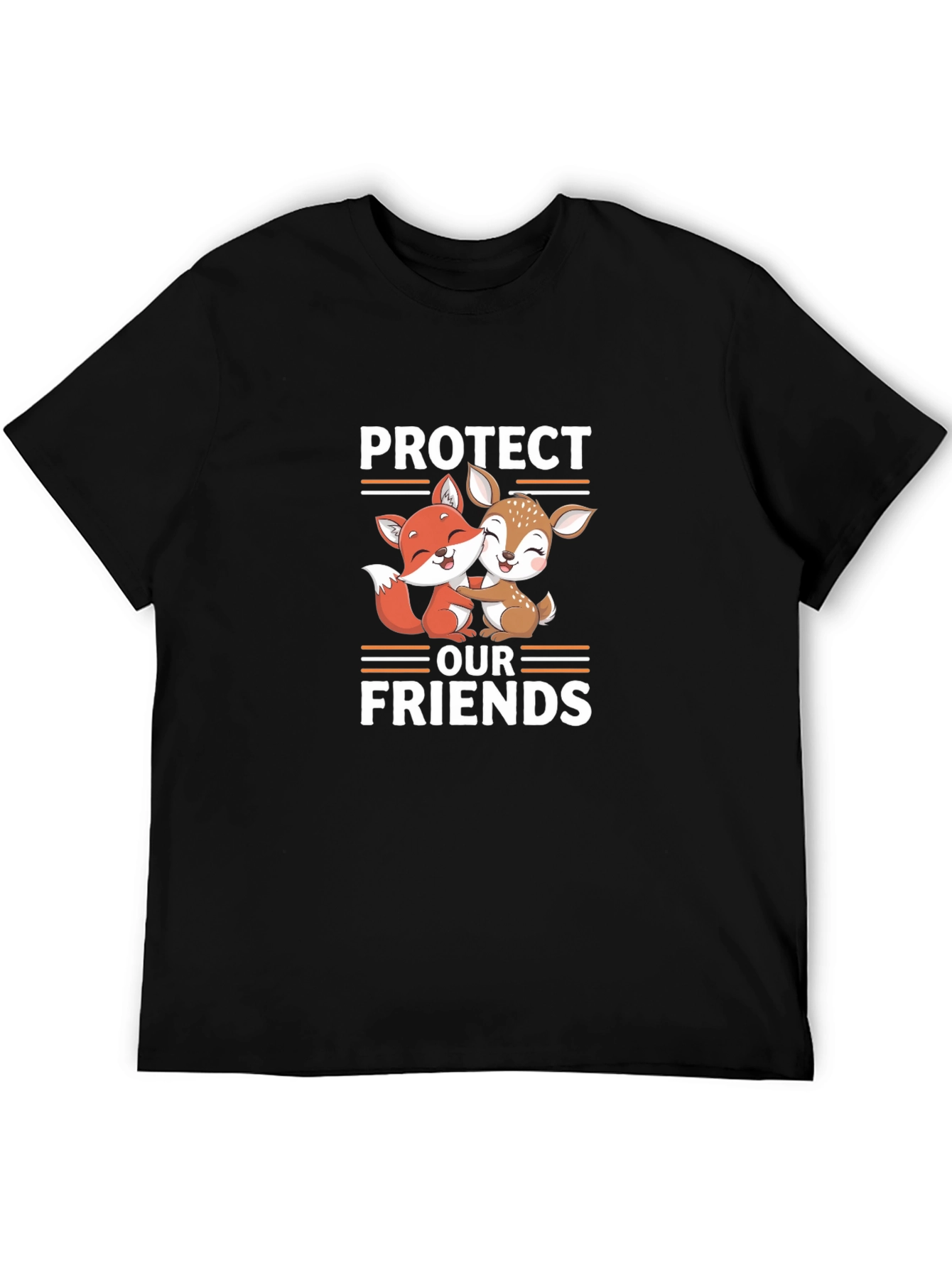 Black Protect Our Friends Graphic Tee view 5