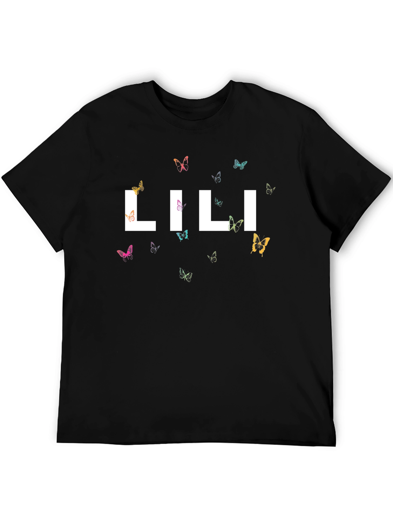 Black Lili Butterfly Graphic T-Shirt view 5