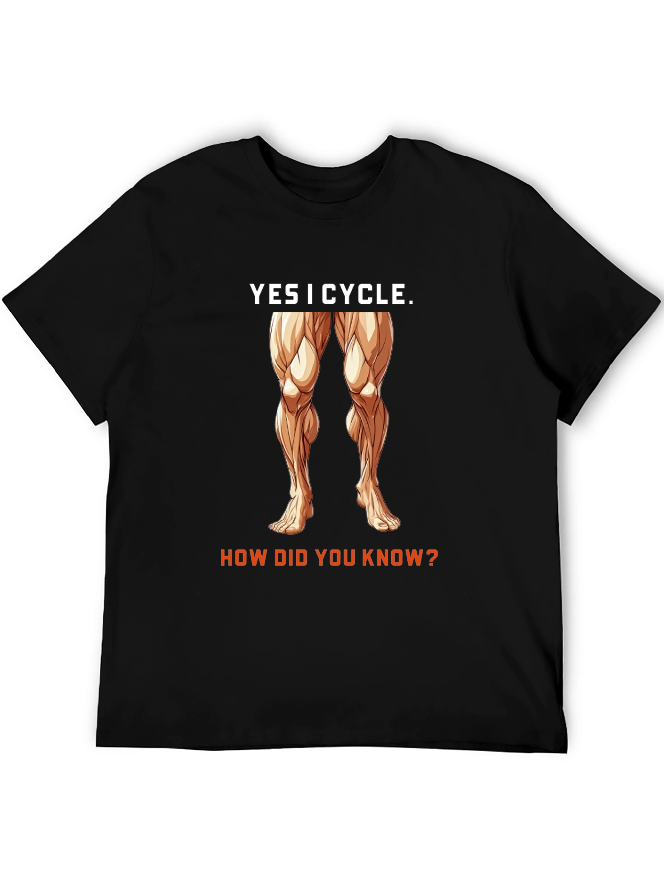 Black Yes I Cycle T-Shirt - Funny Cyclist Gift view 5
