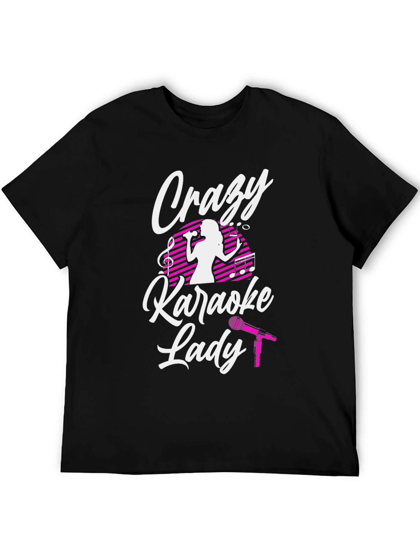 Crazy Karaoke Lady Graphic T-Shirt - 5