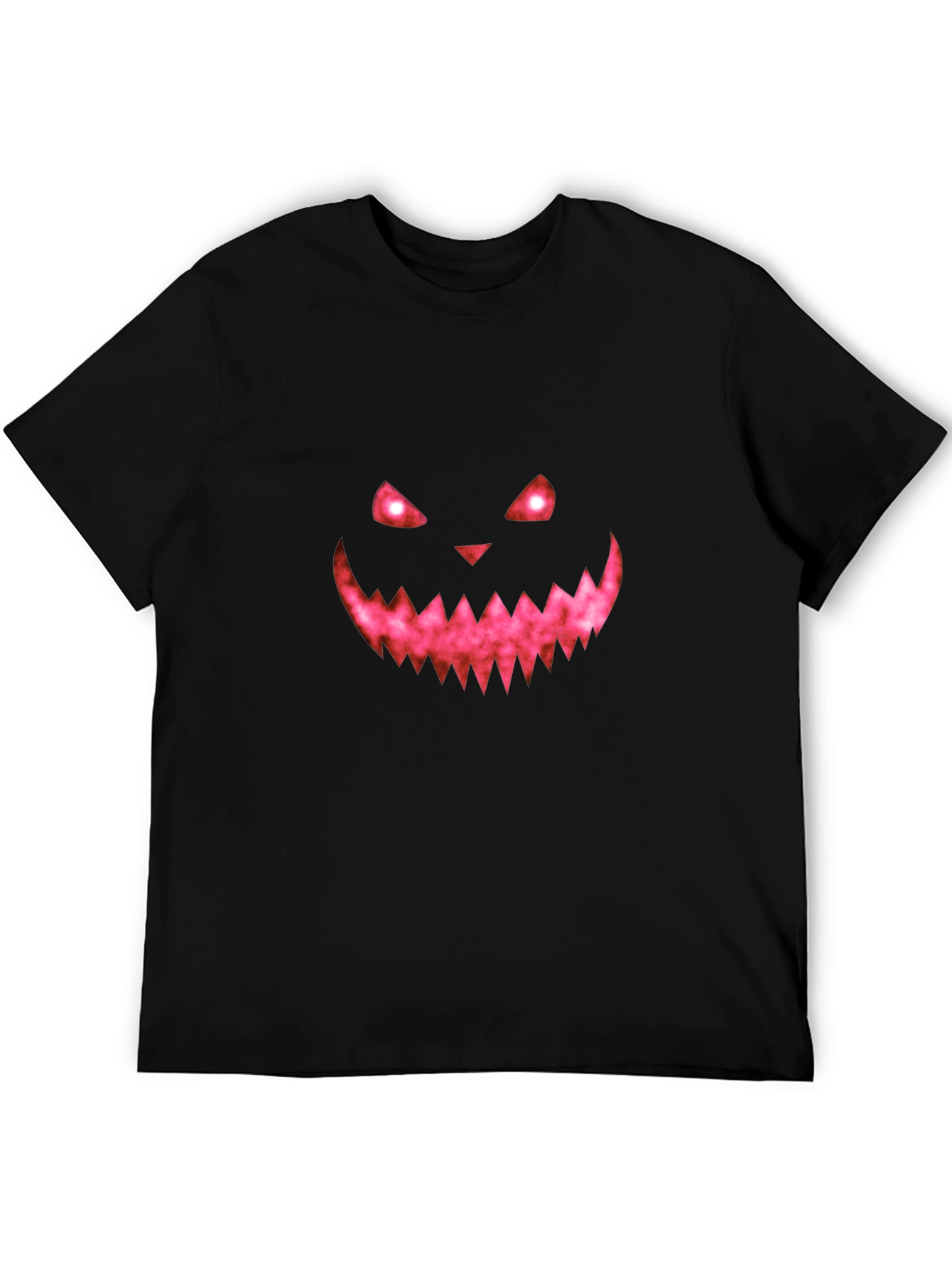 Black Halloween Pumpkin Face Graphic Tee view 5