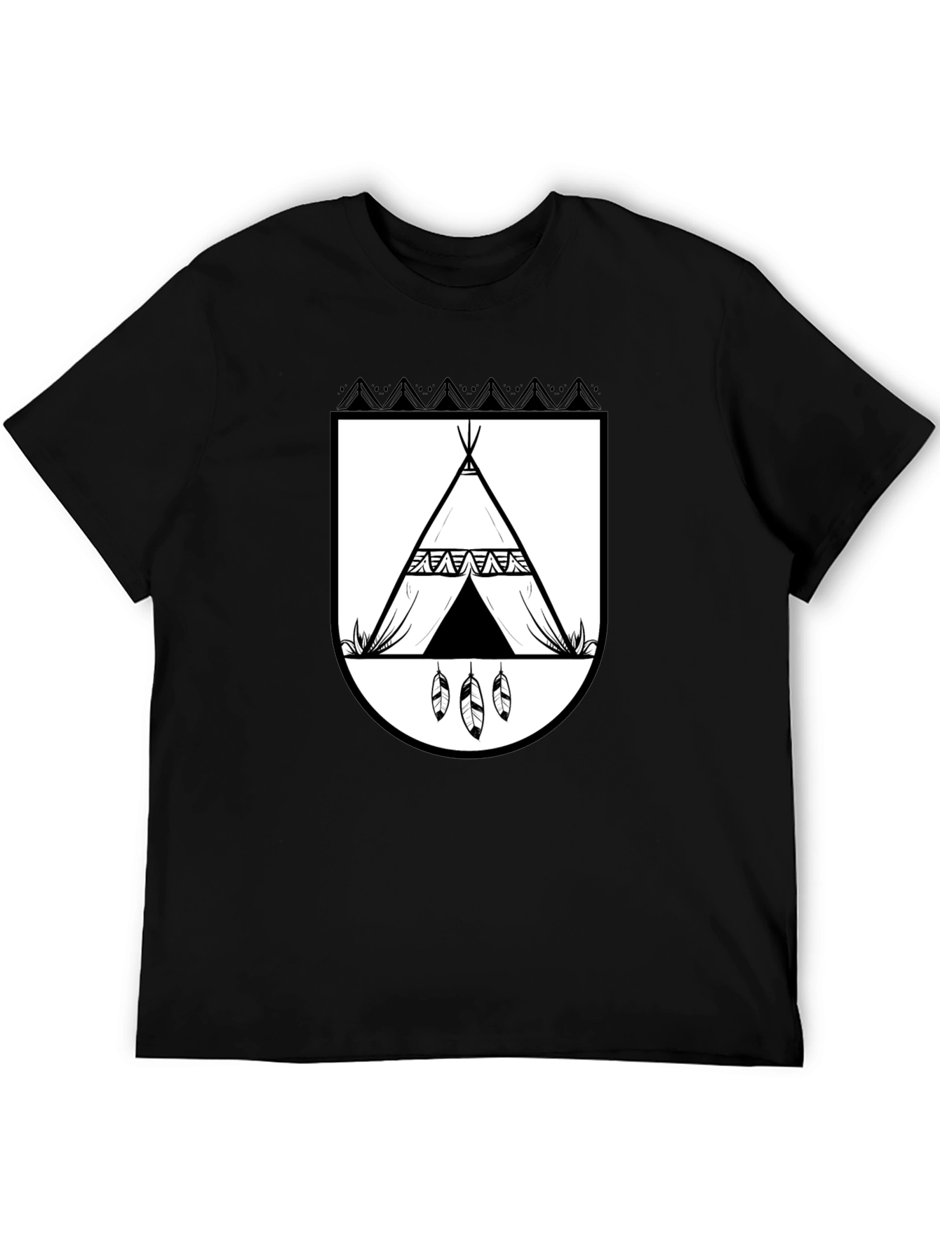 Tribal Tee - Tipi Shield Graphic T-Shirt - 5