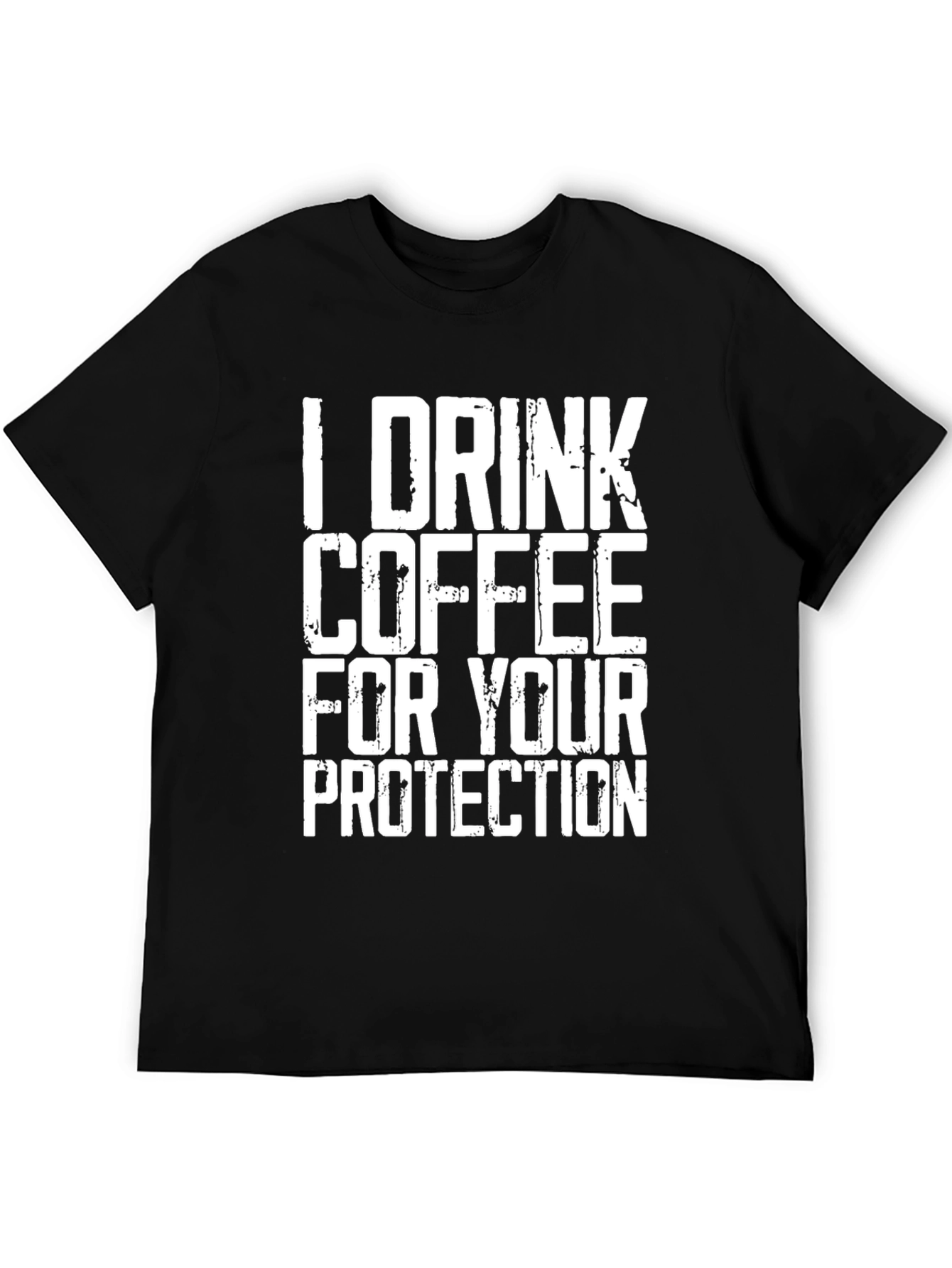 Black Coffee Protection T-Shirt - Funny Novelty Tee view 5