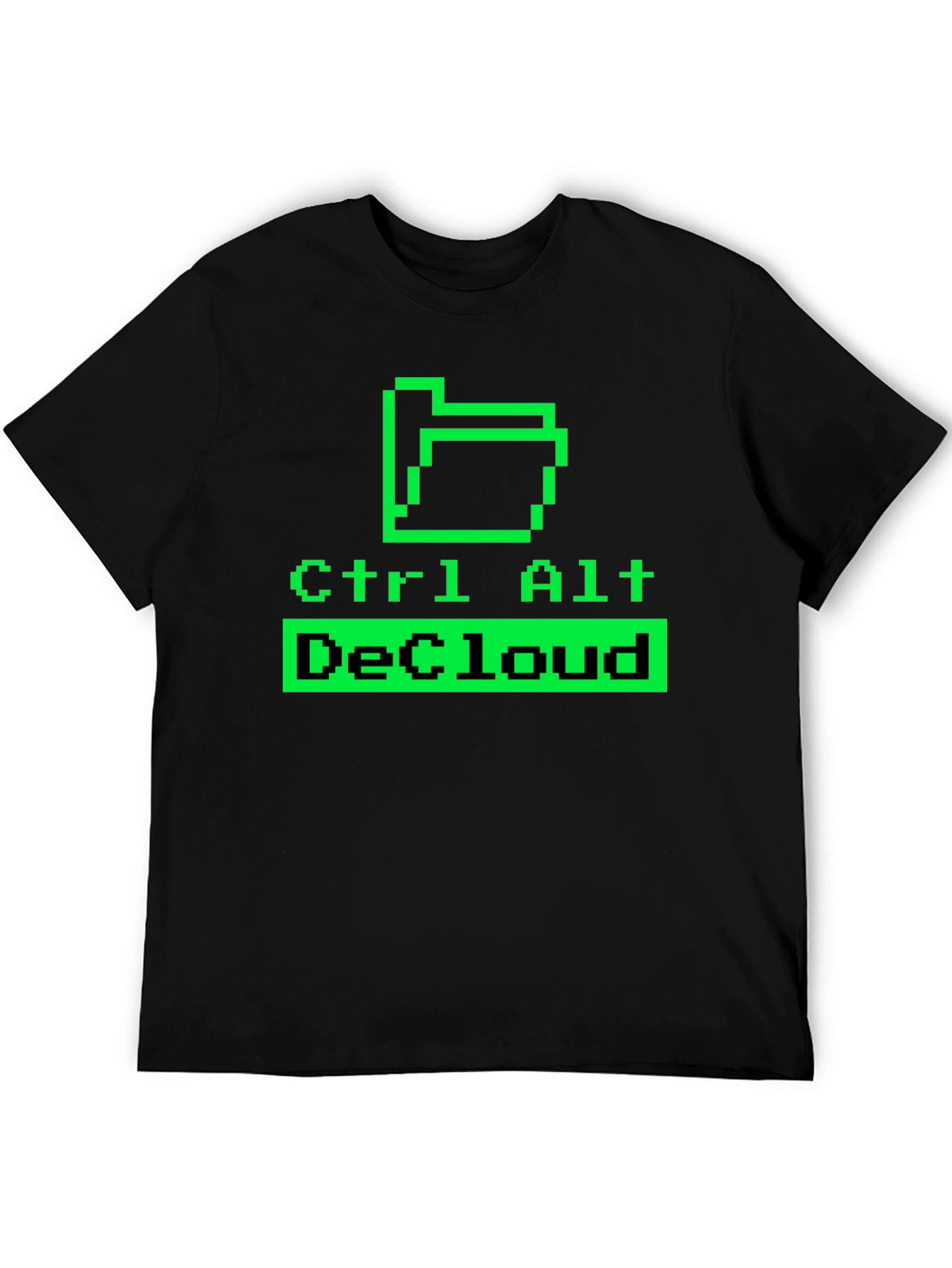 Black Ctrl Alt DeCloud T-Shirt - Geeky Tech Humor view 5