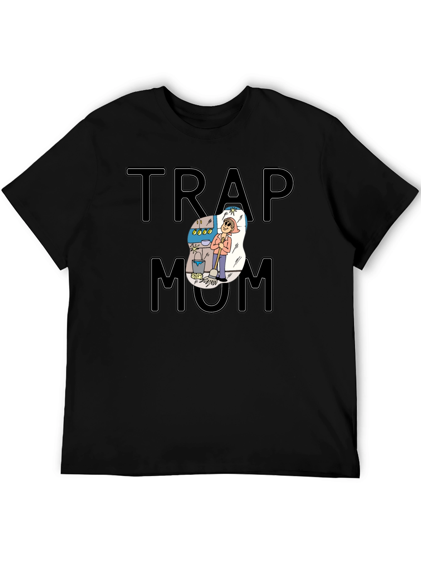 Black Trap Mom Graphic Tee - Unisex view 5
