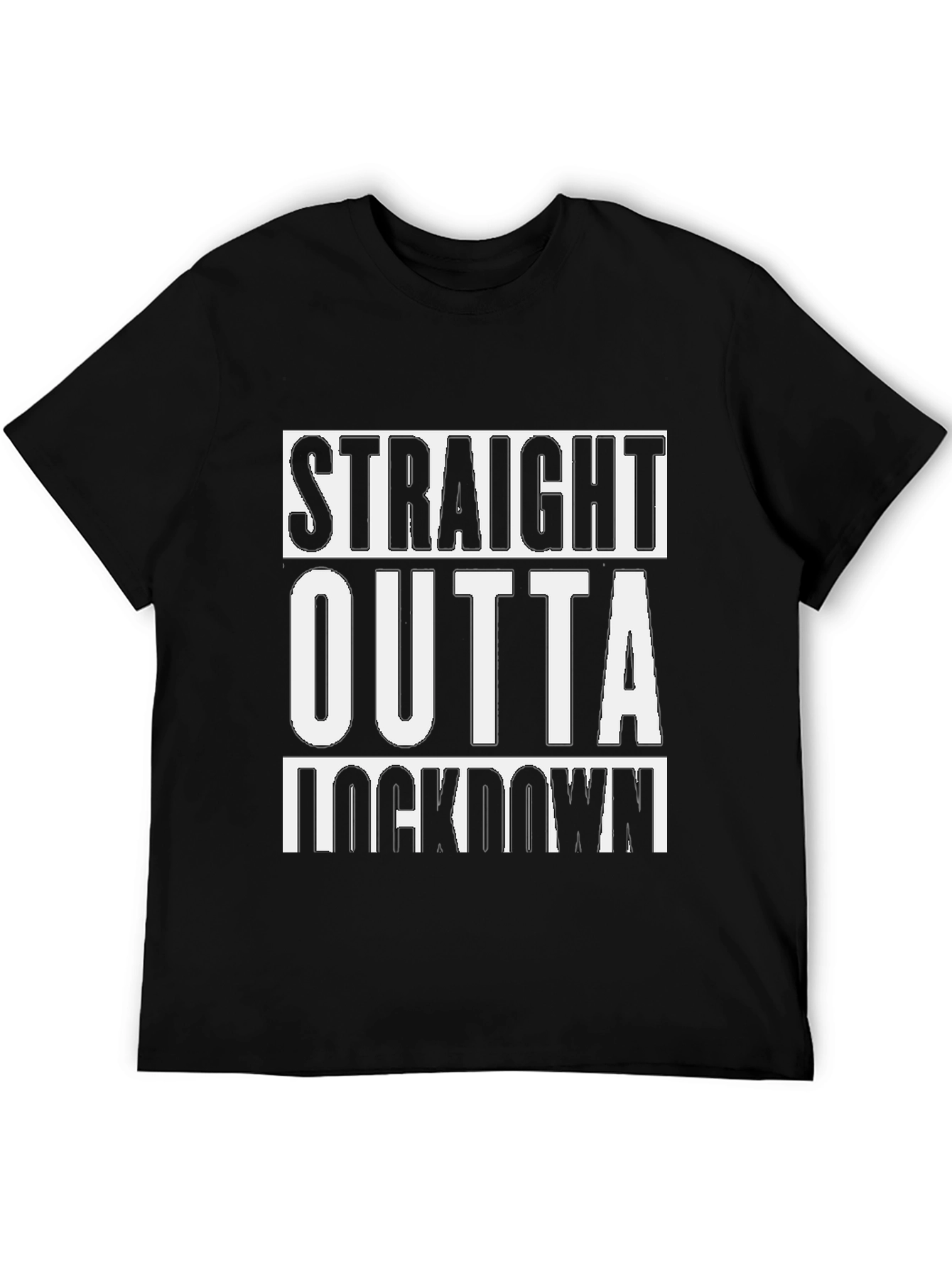 Black Straight Outta Lockdown T-Shirt view 5