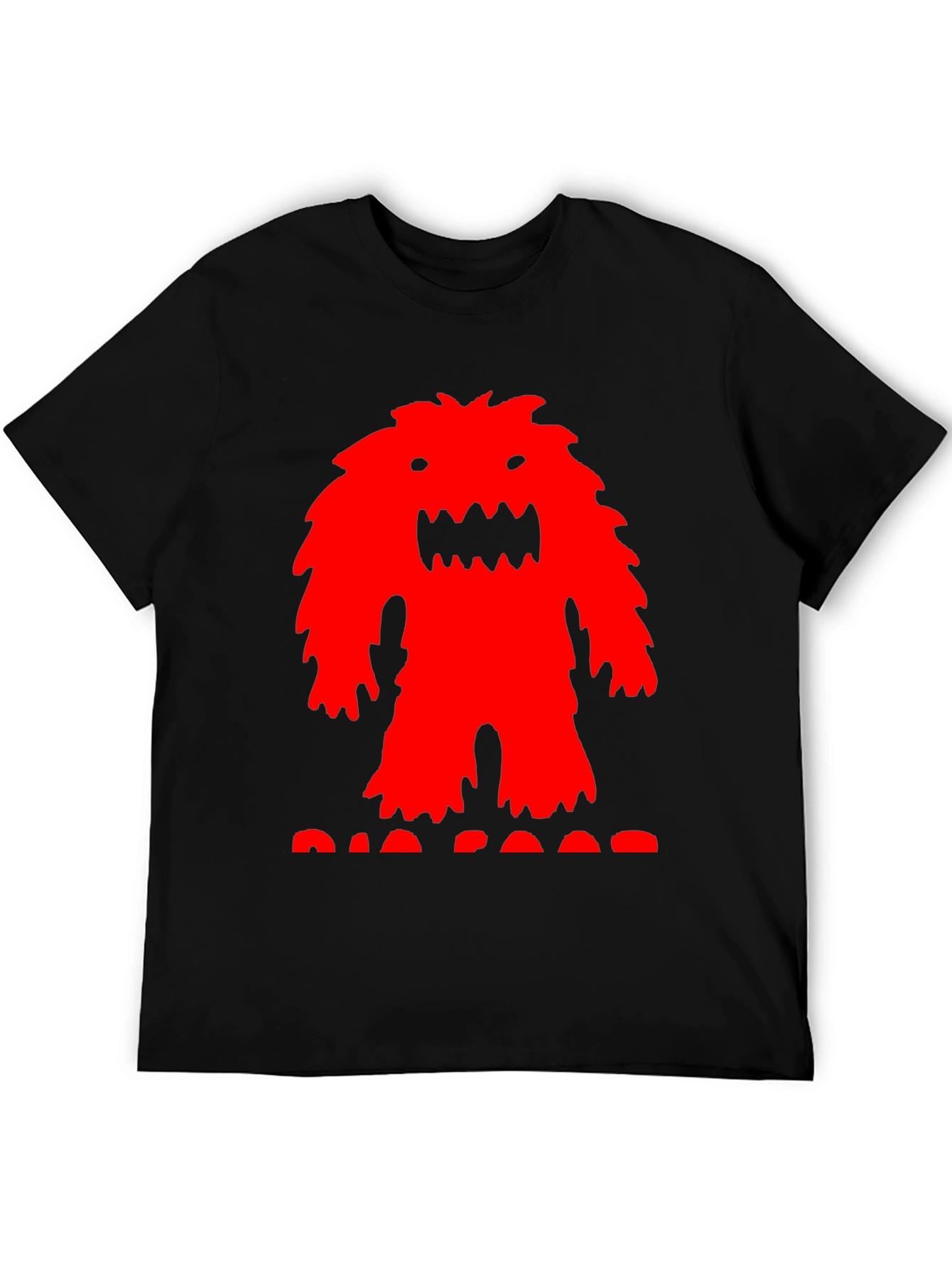 Black Monster Graphic Tee - Black Cotton T-Shirt view 5