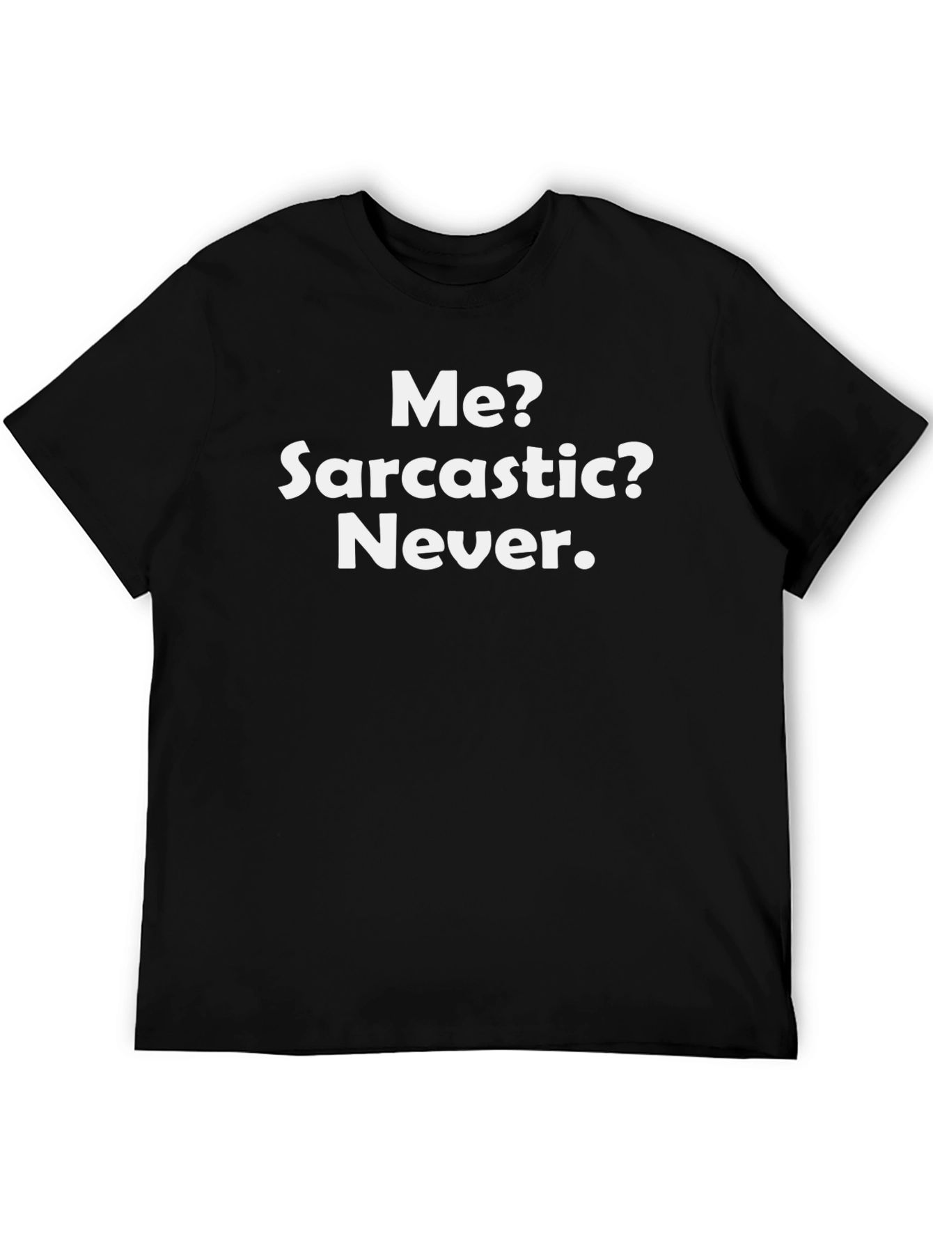 Black Sarcastic Humor Graphic Tee - Men's Black T-Shirt view 5
