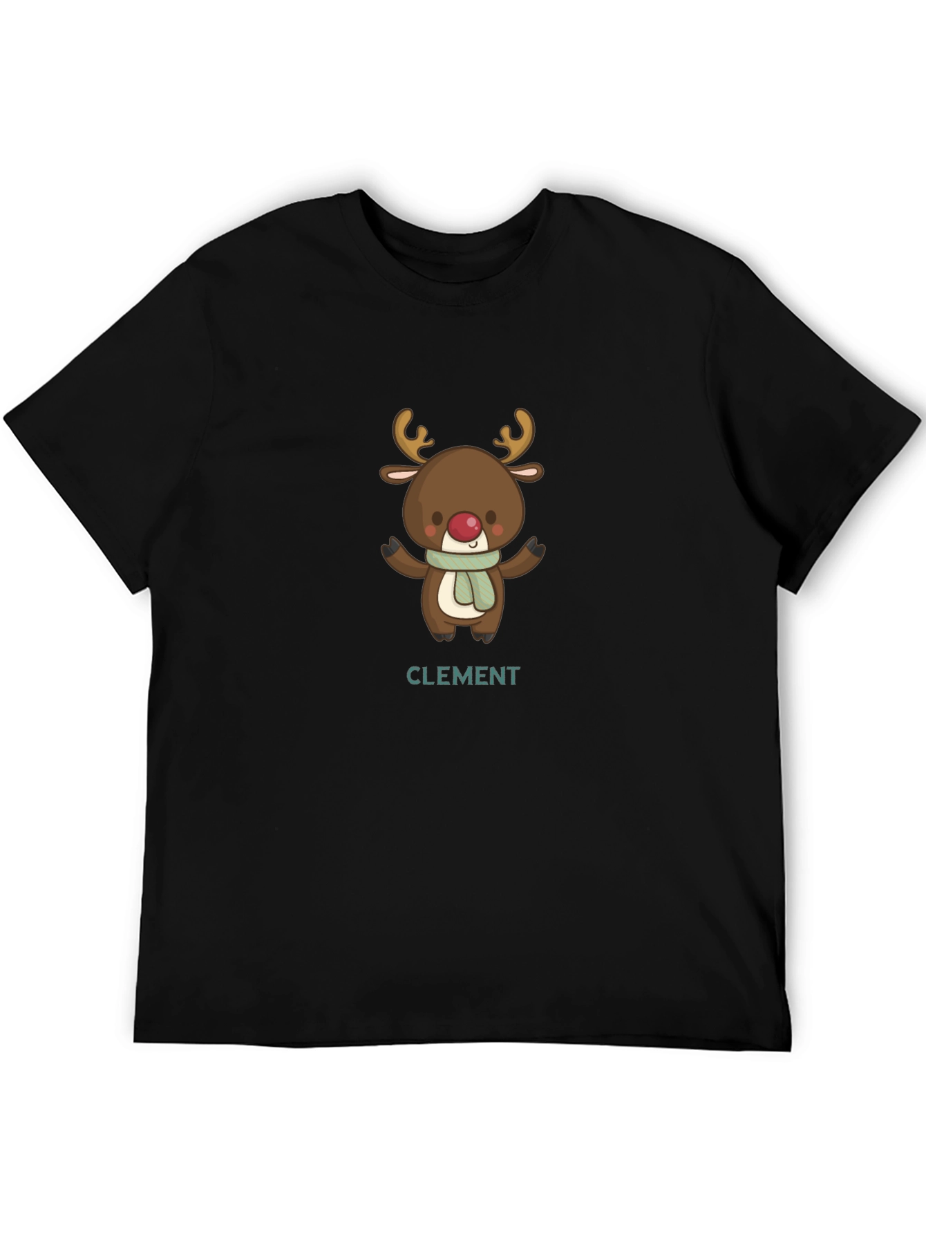 Black Clement Reindeer Holiday T-Shirt view 5