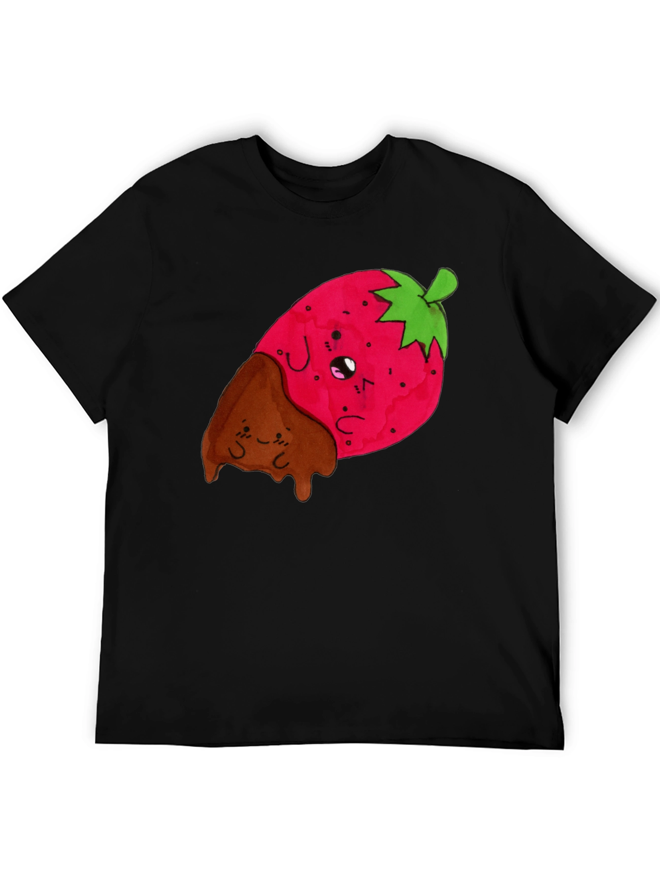 Black Strawberry Dipped in Chocolate Graphic Tee view 5
