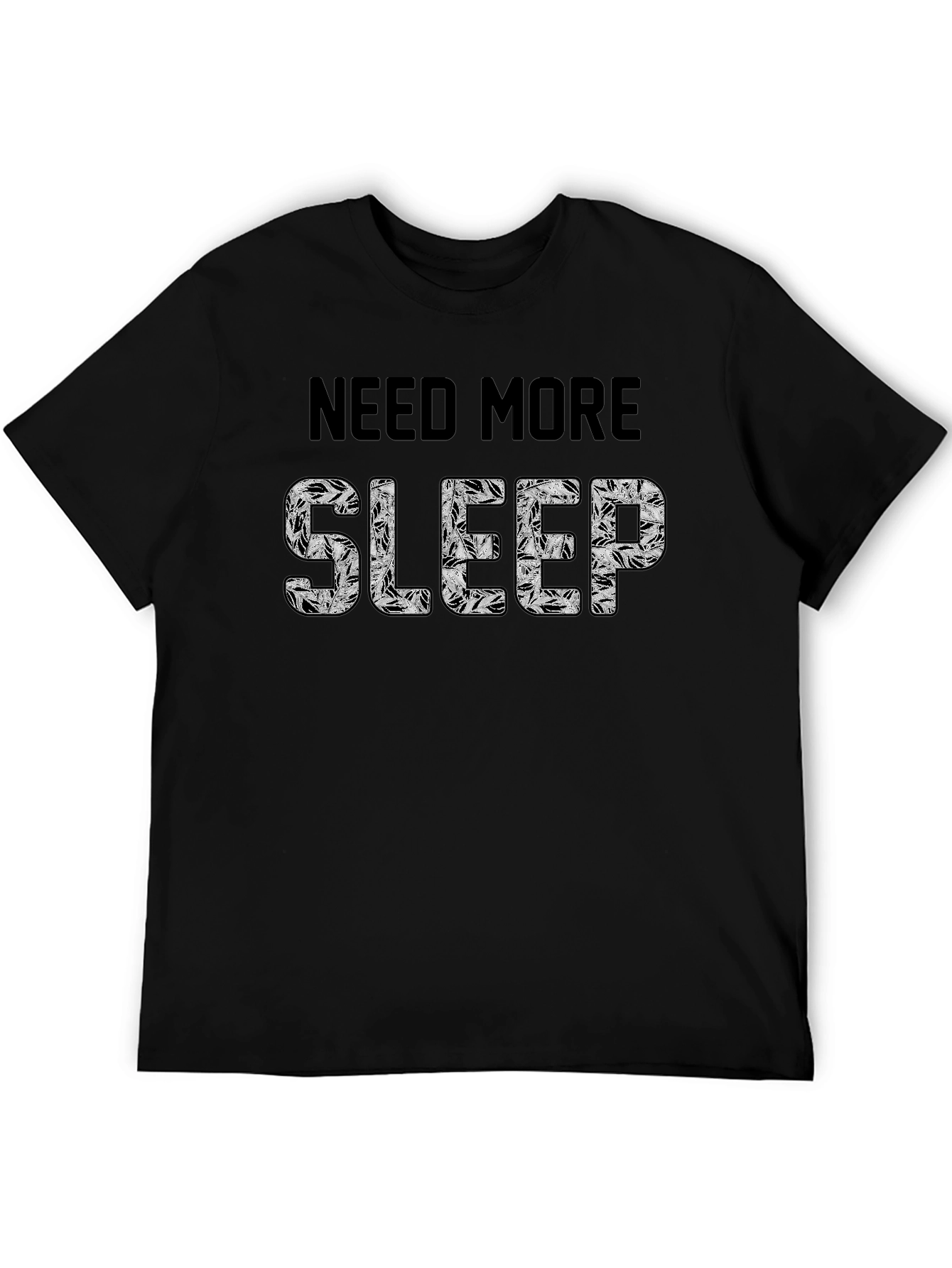 Black Need More Sleep Graphic T-Shirt view 5
