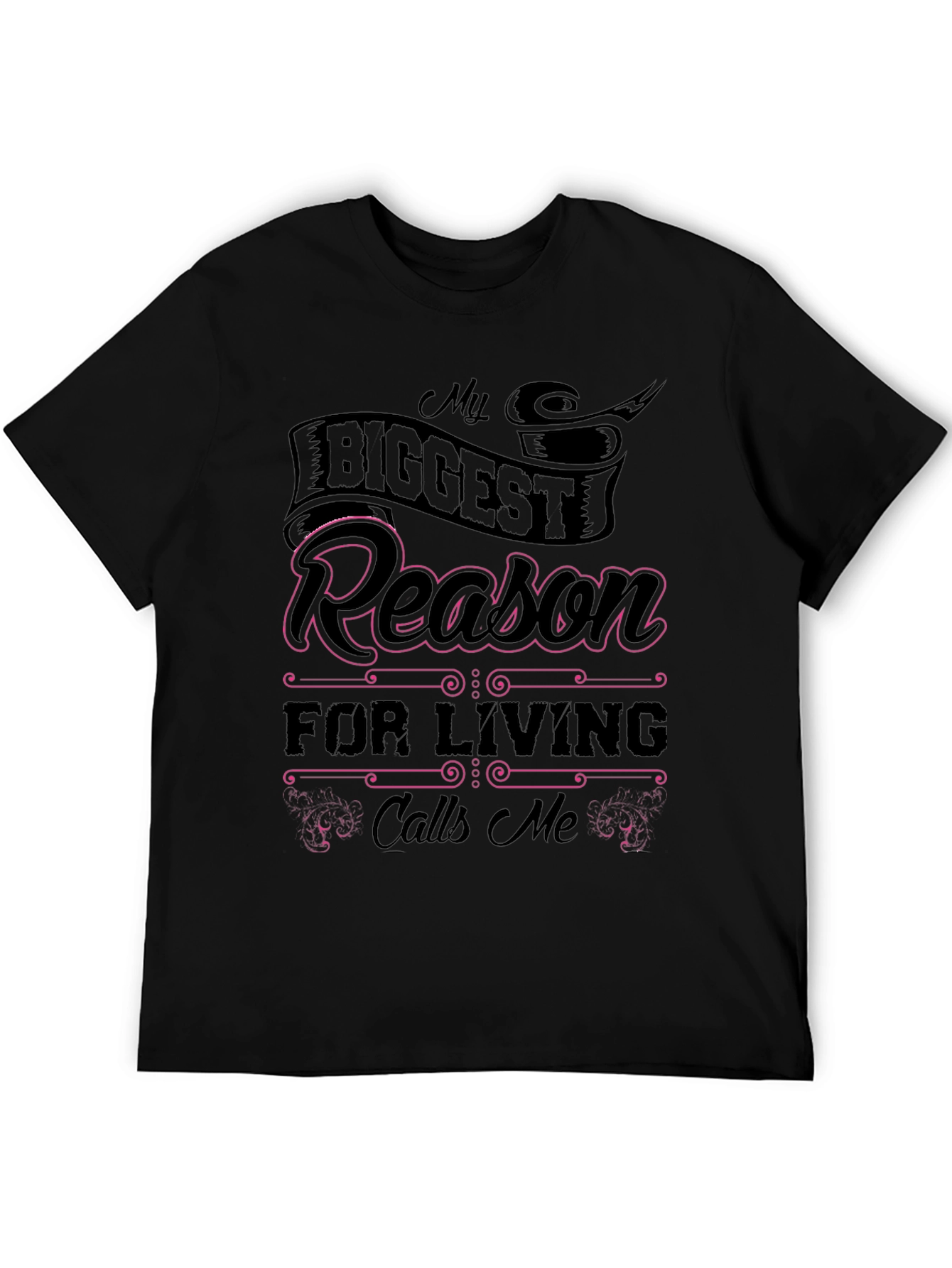 Black My Biggest Reason T-Shirt - Dad Gift view 5