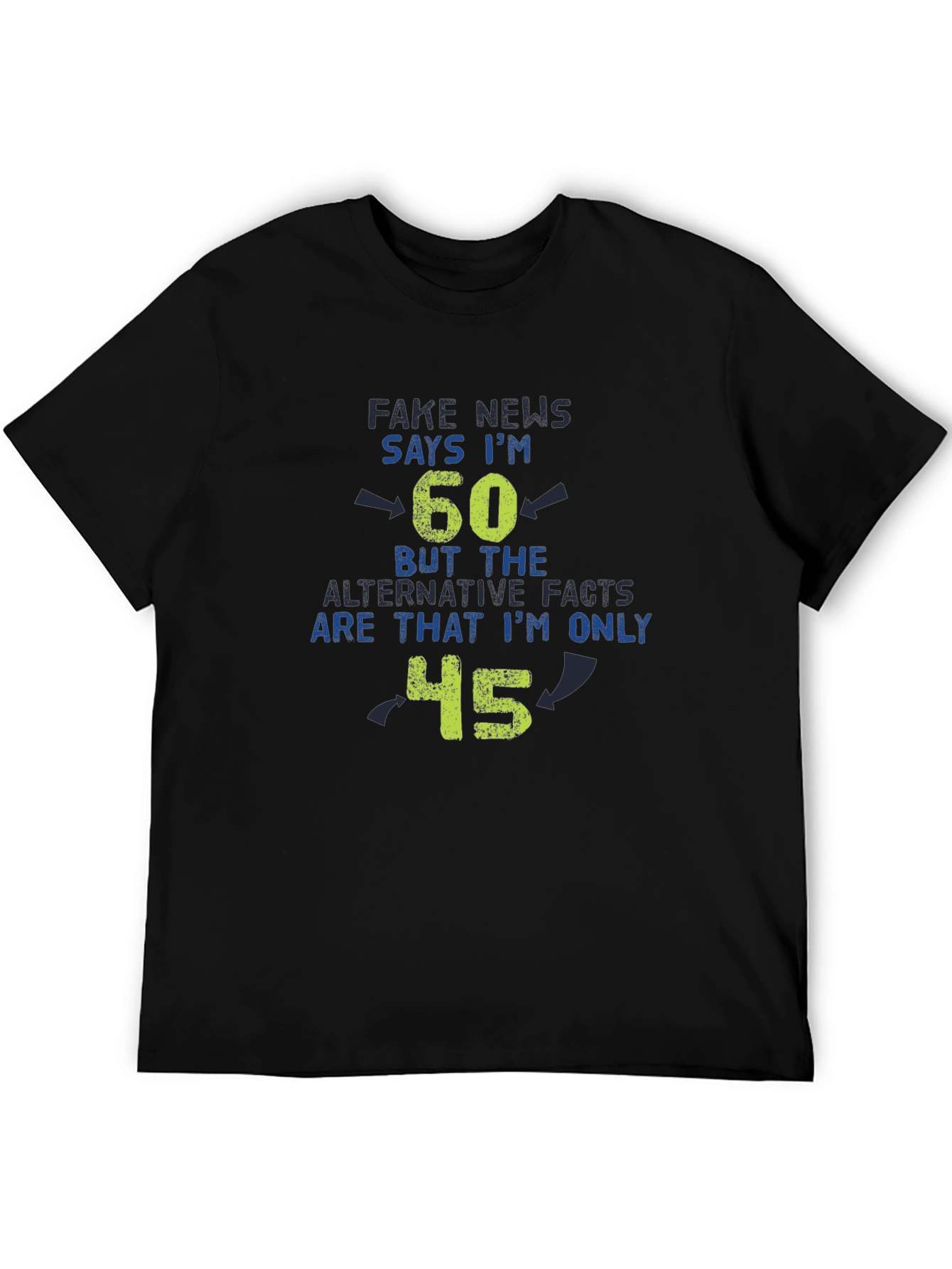Black Funny Fake News 60th Birthday T-Shirt - Only 45! view 5