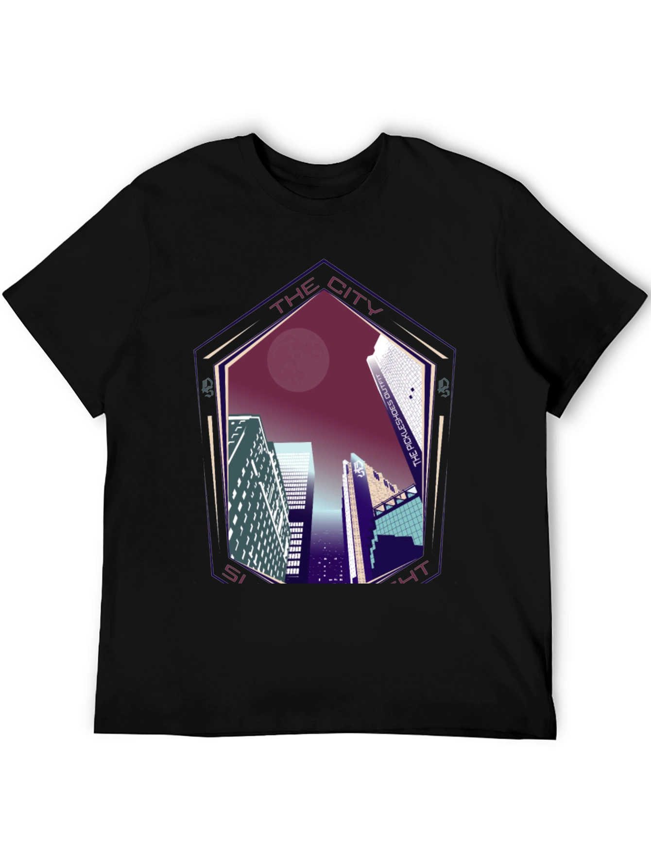 Black Cityscape T-Shirt - The Pickleshoes Outfit view 5