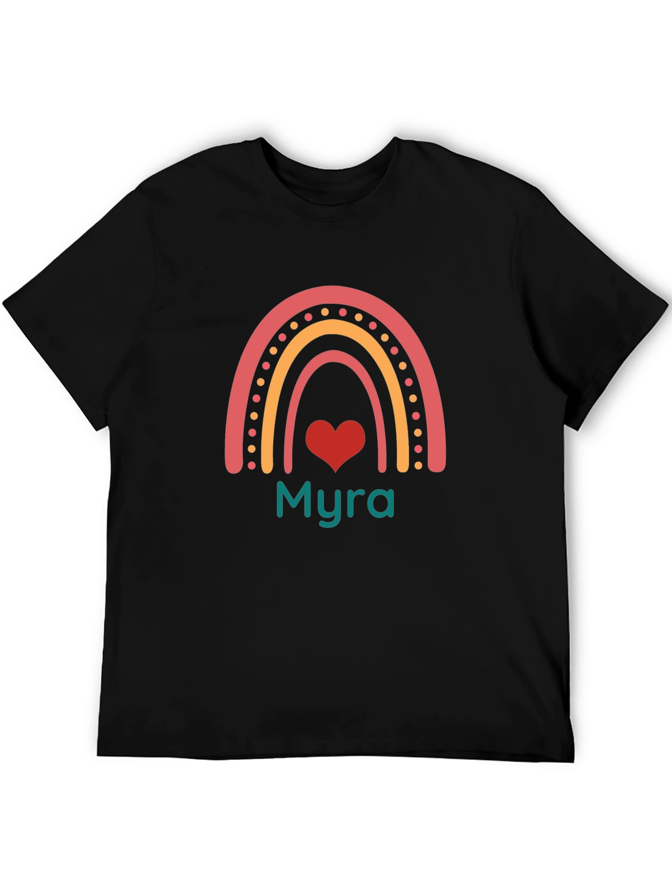 Black Myra Rainbow Heart T-Shirt view 5