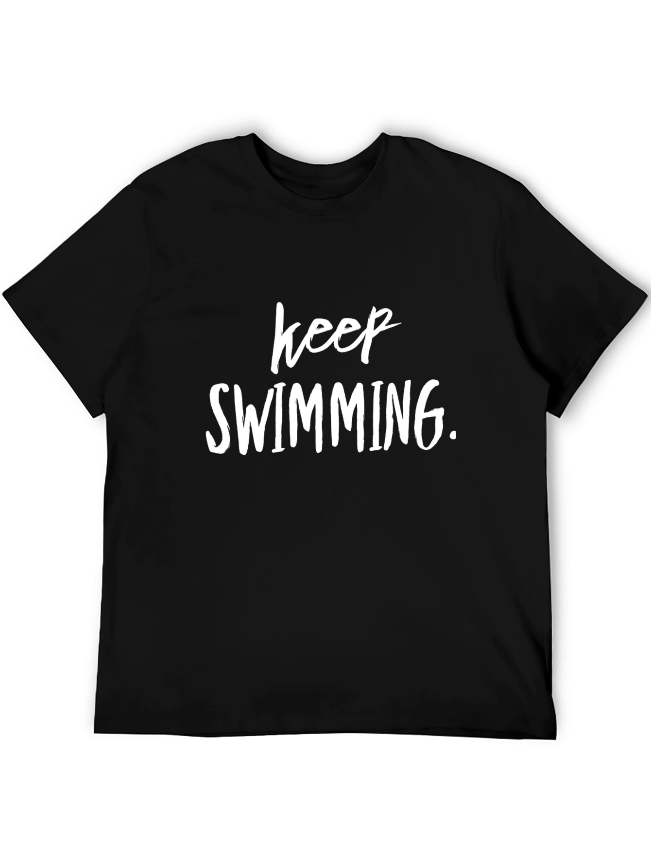 Black Keep Swimming T-Shirt - Motivational Tee view 5