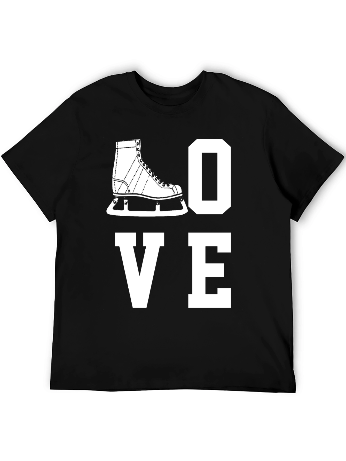 Black Ice Skating Lover Graphic Tee view 5