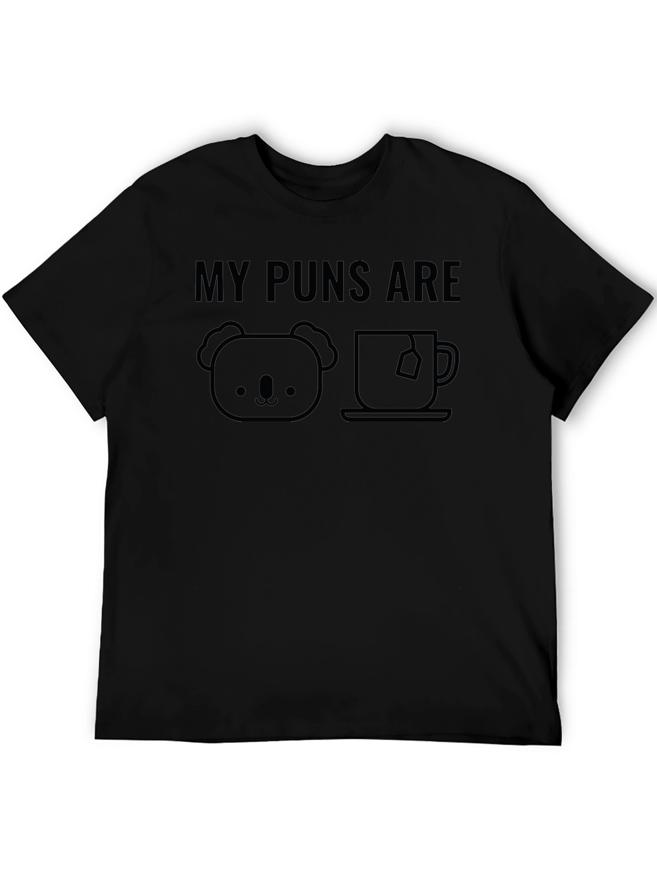 Black Koala Tea Pun Black T-Shirt - Funny Animal Graphic Tee view 5