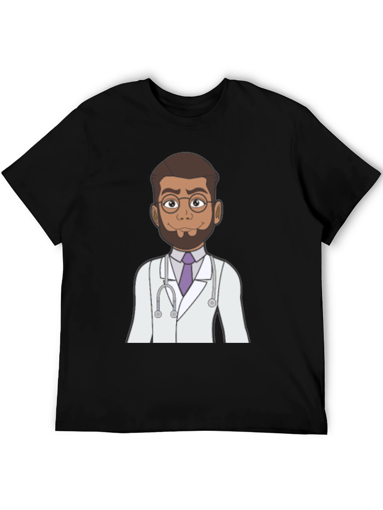 Black Doctor Cartoon Graphic T-Shirt view 5