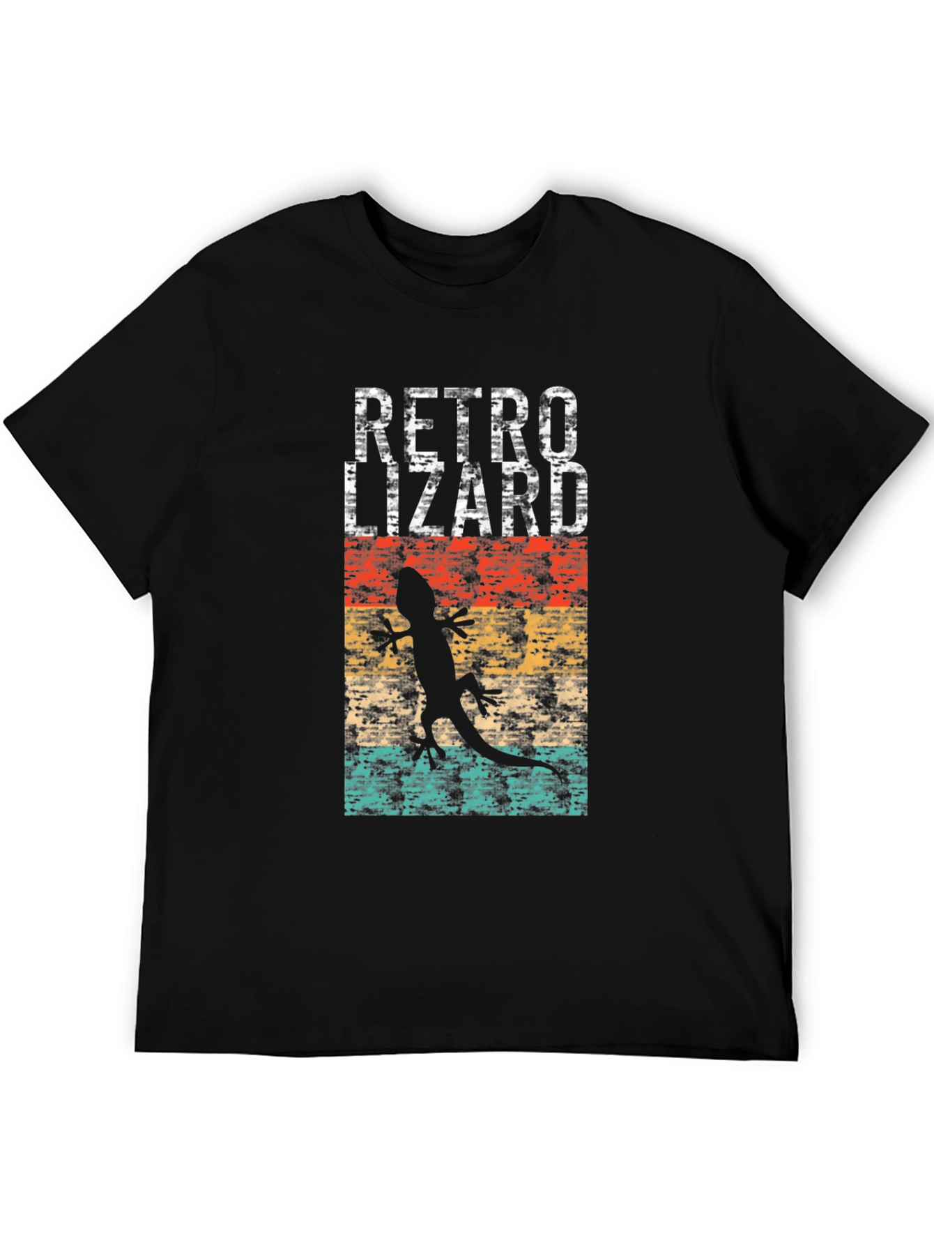 Black Retro Lizard Graphic T-Shirt - Black view 5